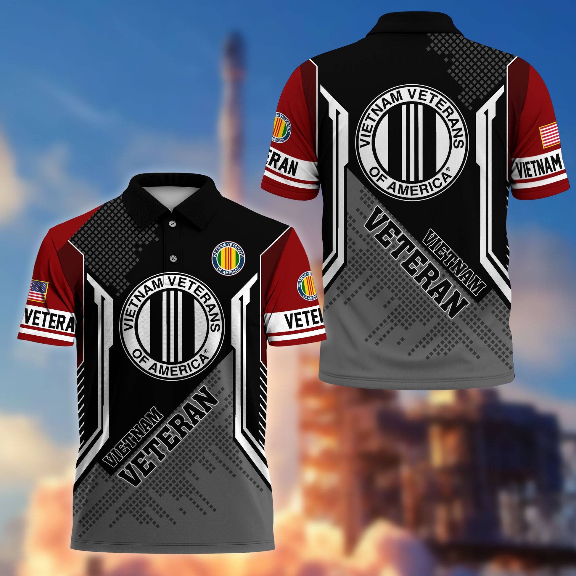 Premium US Veterans Polo Shirt BPHN070212, Gifts For Dad, For Husband, Gifts For US Veterans, Gifts On Father's Day, Independence Day, Veterans Day.