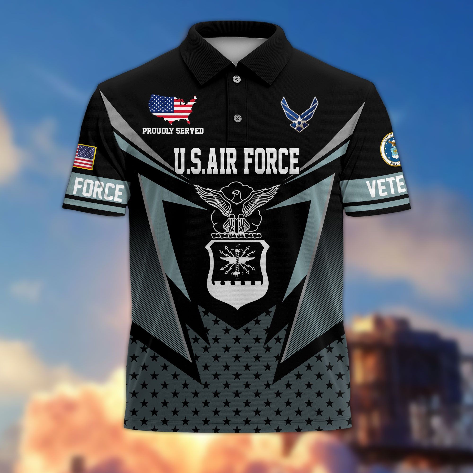 Premium US Veterans Polo Shirt BPHN110211, Gifts For US Veterans, Gifts On Father's Day, Independence Day, Armed Forces Day, Veterans Day.