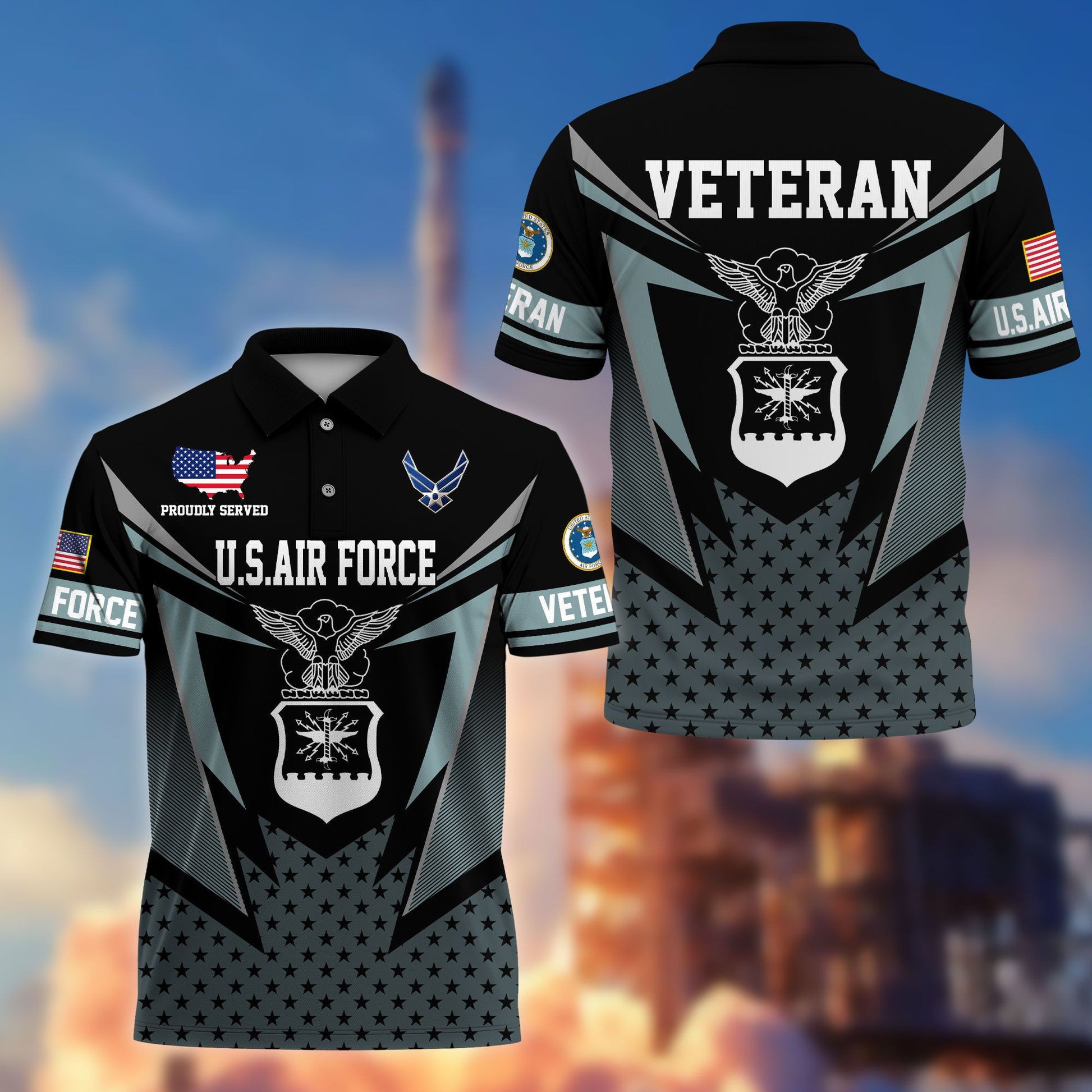 Premium US Veterans Polo Shirt BPHN110211, Gifts For US Veterans, Gifts On Father's Day, Independence Day, Armed Forces Day, Veterans Day.