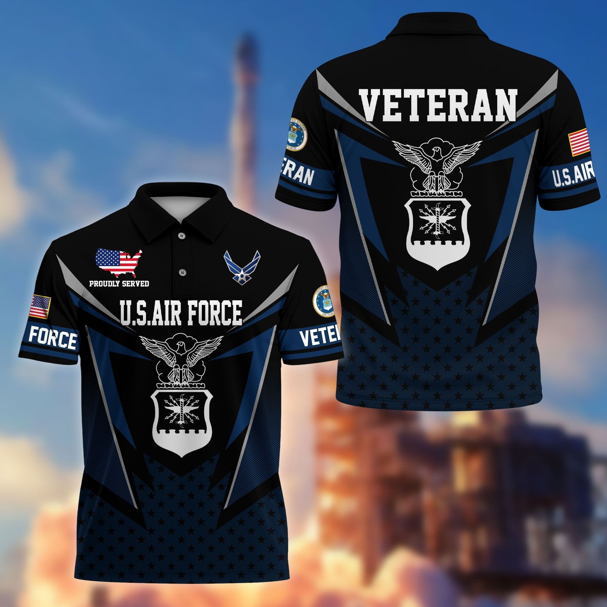 Premium US Veterans Polo Shirt BPHN110211, Gifts For US Veterans, Gifts On Father's Day, Independence Day, Armed Forces Day, Veterans Day.