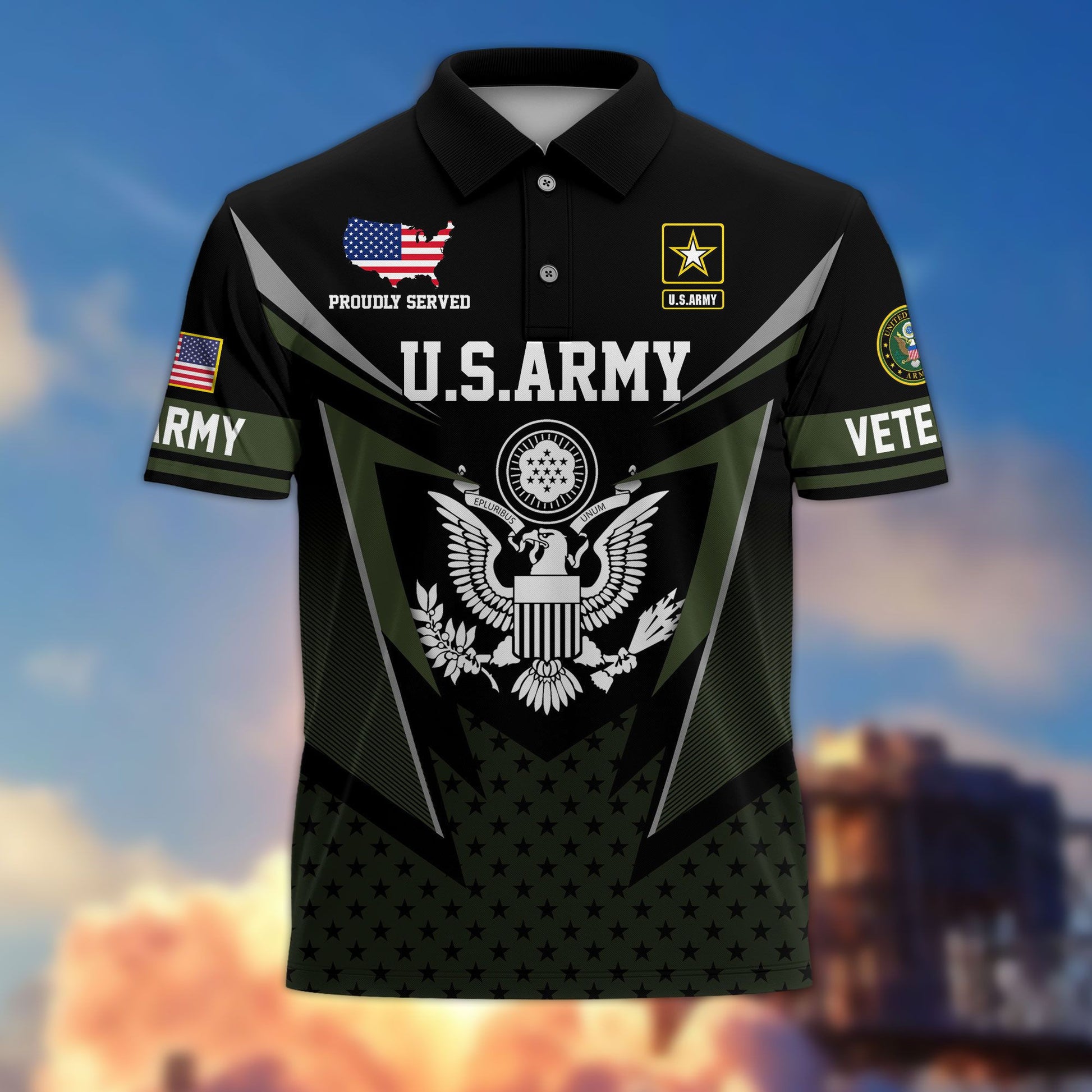 Premium US Veterans Polo Shirt BPHN110211, Gifts For US Veterans, Gifts On Father's Day, Independence Day, Armed Forces Day, Veterans Day.