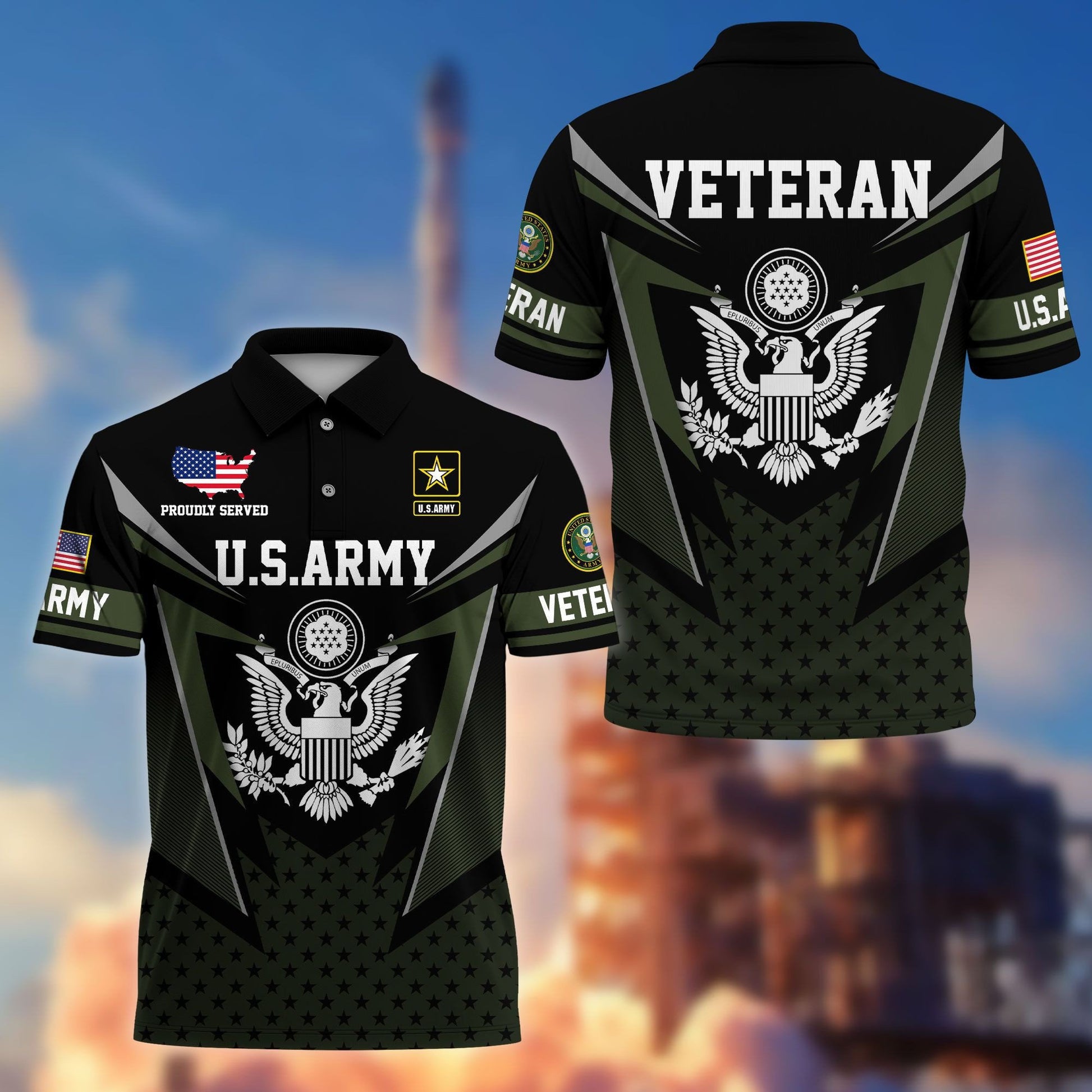 Premium US Veterans Polo Shirt BPHN110211, Gifts For US Veterans, Gifts On Father's Day, Independence Day, Armed Forces Day, Veterans Day.