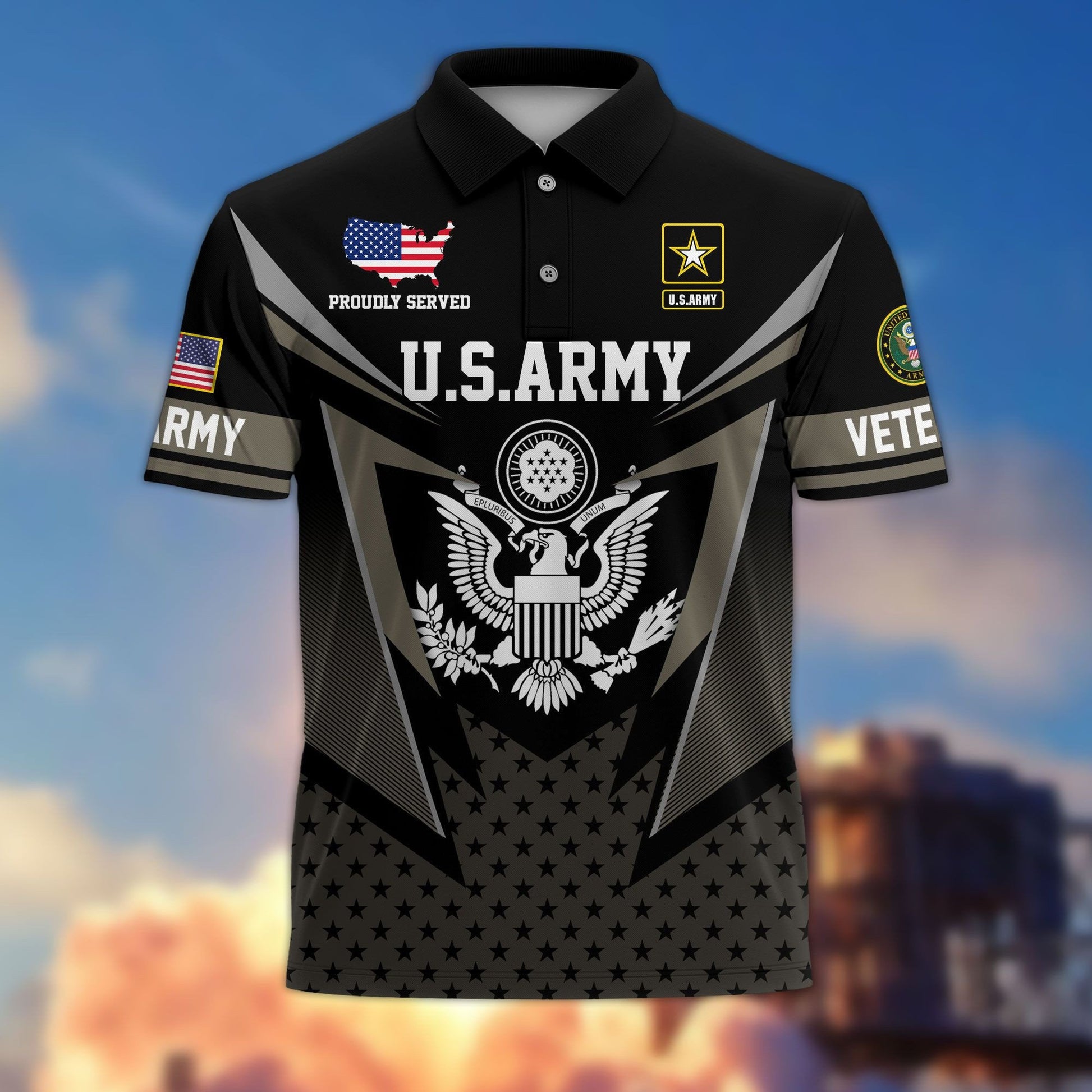Premium US Veterans Polo Shirt BPHN110211, Gifts For US Veterans, Gifts On Father's Day, Independence Day, Armed Forces Day, Veterans Day.