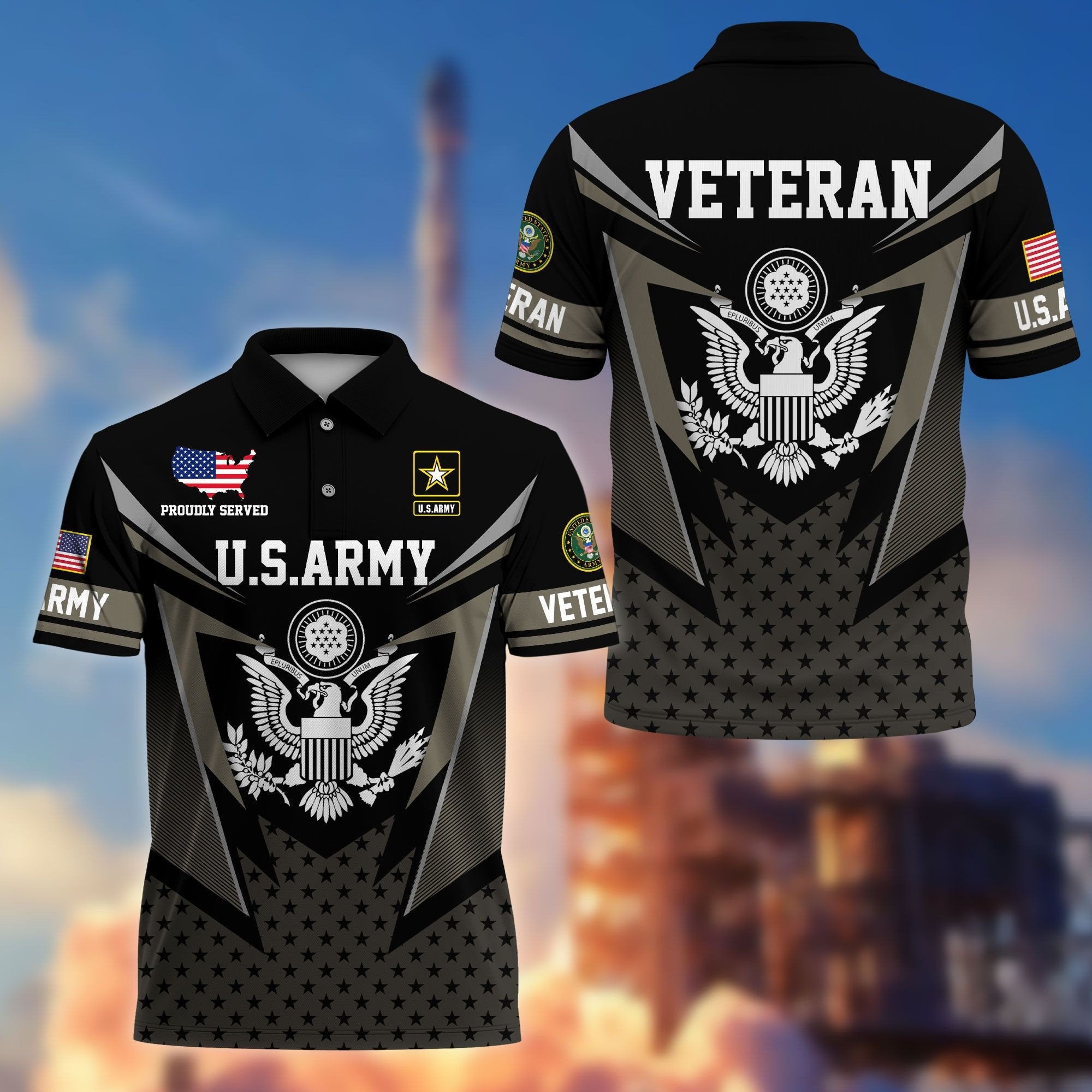 Premium US Veterans Polo Shirt BPHN110211, Gifts For US Veterans, Gifts On Father's Day, Independence Day, Armed Forces Day, Veterans Day.