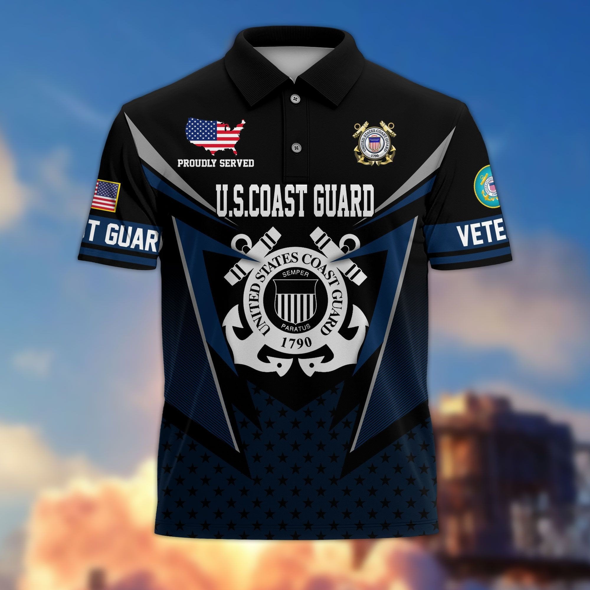Premium US Veterans Polo Shirt BPHN110211, Gifts For US Veterans, Gifts On Father's Day, Independence Day, Armed Forces Day, Veterans Day.