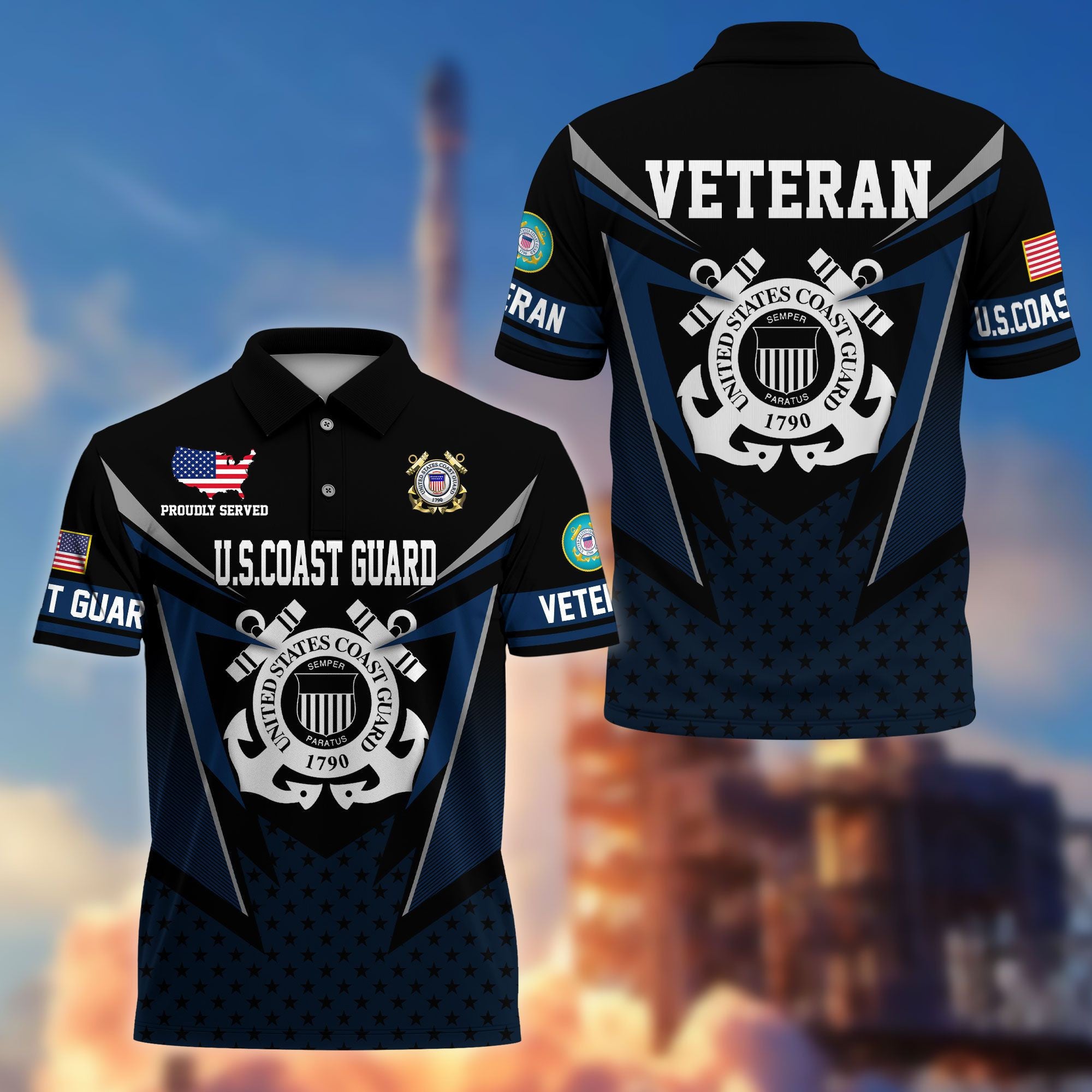 Premium US Veterans Polo Shirt BPHN110211, Gifts For US Veterans, Gifts On Father's Day, Independence Day, Armed Forces Day, Veterans Day.