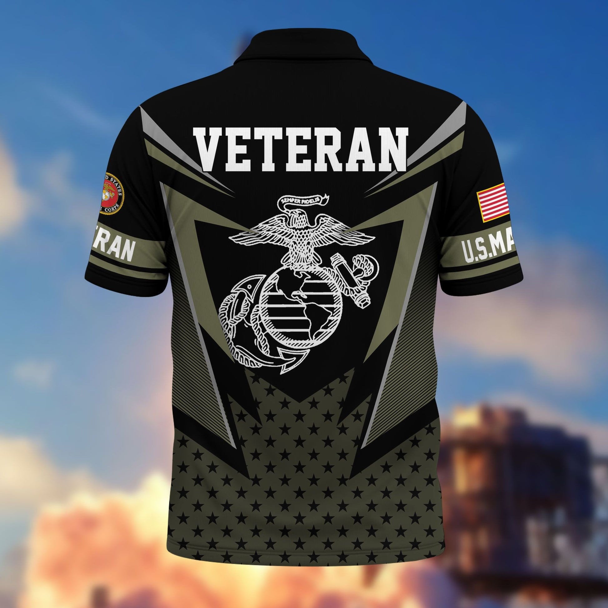Premium US Veterans Polo Shirt BPHN110211, Gifts For US Veterans, Gifts On Father's Day, Independence Day, Armed Forces Day, Veterans Day.