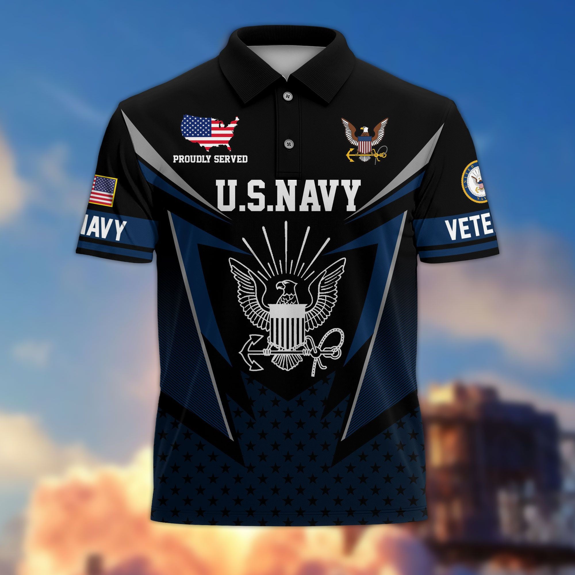 Premium US Veterans Polo Shirt BPHN110211, Gifts For US Veterans, Gifts On Father's Day, Independence Day, Armed Forces Day, Veterans Day.
