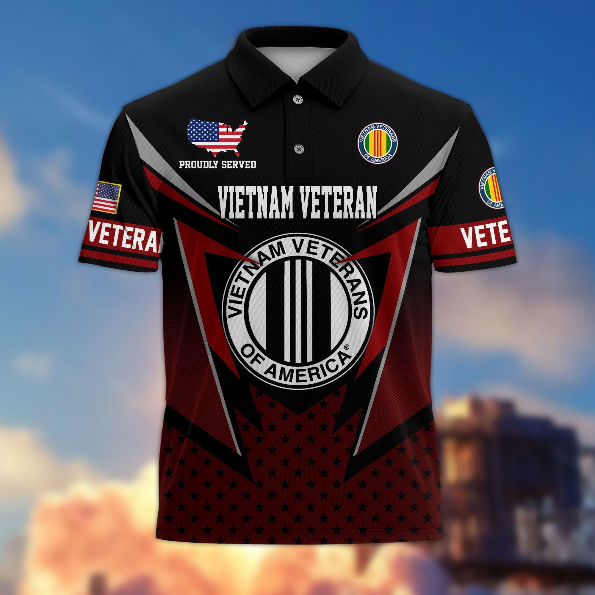 Premium US Veterans Polo Shirt BPHN110211, Gifts For US Veterans, Gifts On Father's Day, Independence Day, Armed Forces Day, Veterans Day.