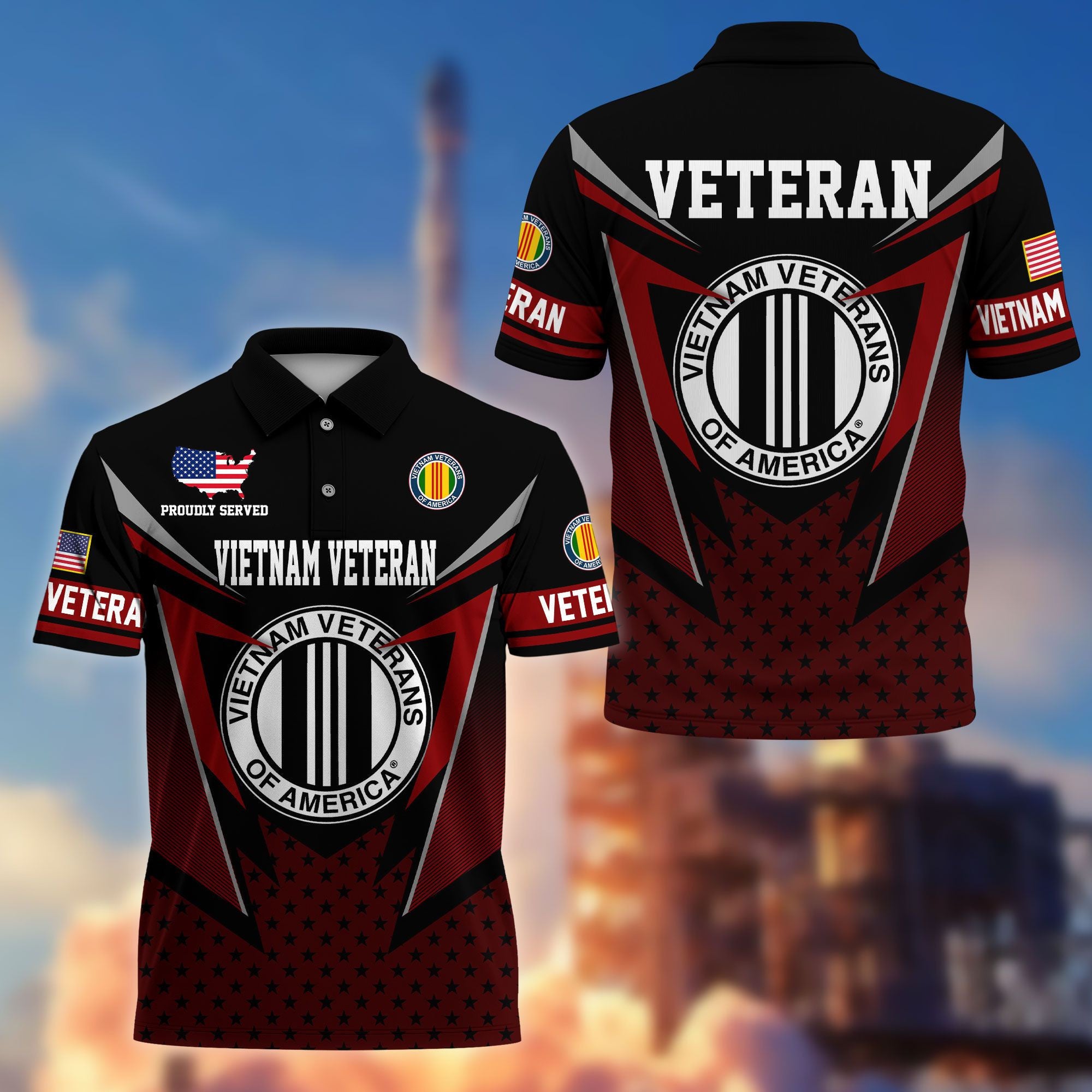 Premium US Veterans Polo Shirt BPHN110211, Gifts For US Veterans, Gifts On Father's Day, Independence Day, Armed Forces Day, Veterans Day.