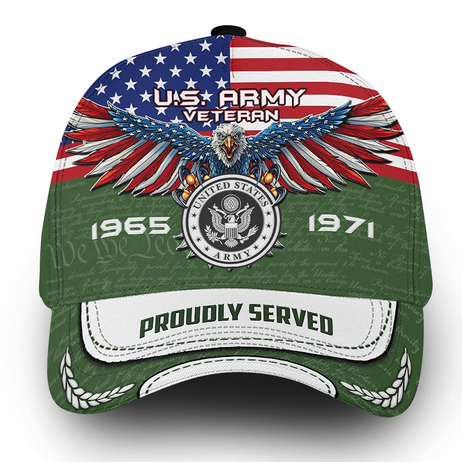 Premium Custom US Army Cap VPVC000113, Gifts For Army Veteran, Best Gifts On Father's Day, Independence Day, Veterans Day.