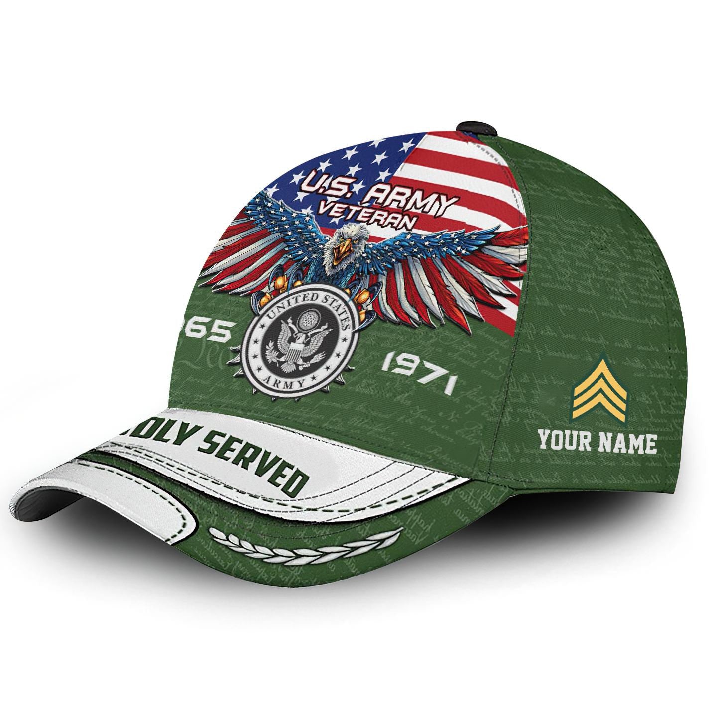 Premium Custom US Army Cap VPVC000113, Gifts For Army Veteran, Best Gifts On Father's Day, Independence Day, Veterans Day.