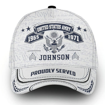 Premium Custom US Army Cap VPVC000114, Gifts For Army Veteran, Gifts For Dad, For Husband, Best Gifts On Father's Day, Independence Day, Veterans Day.