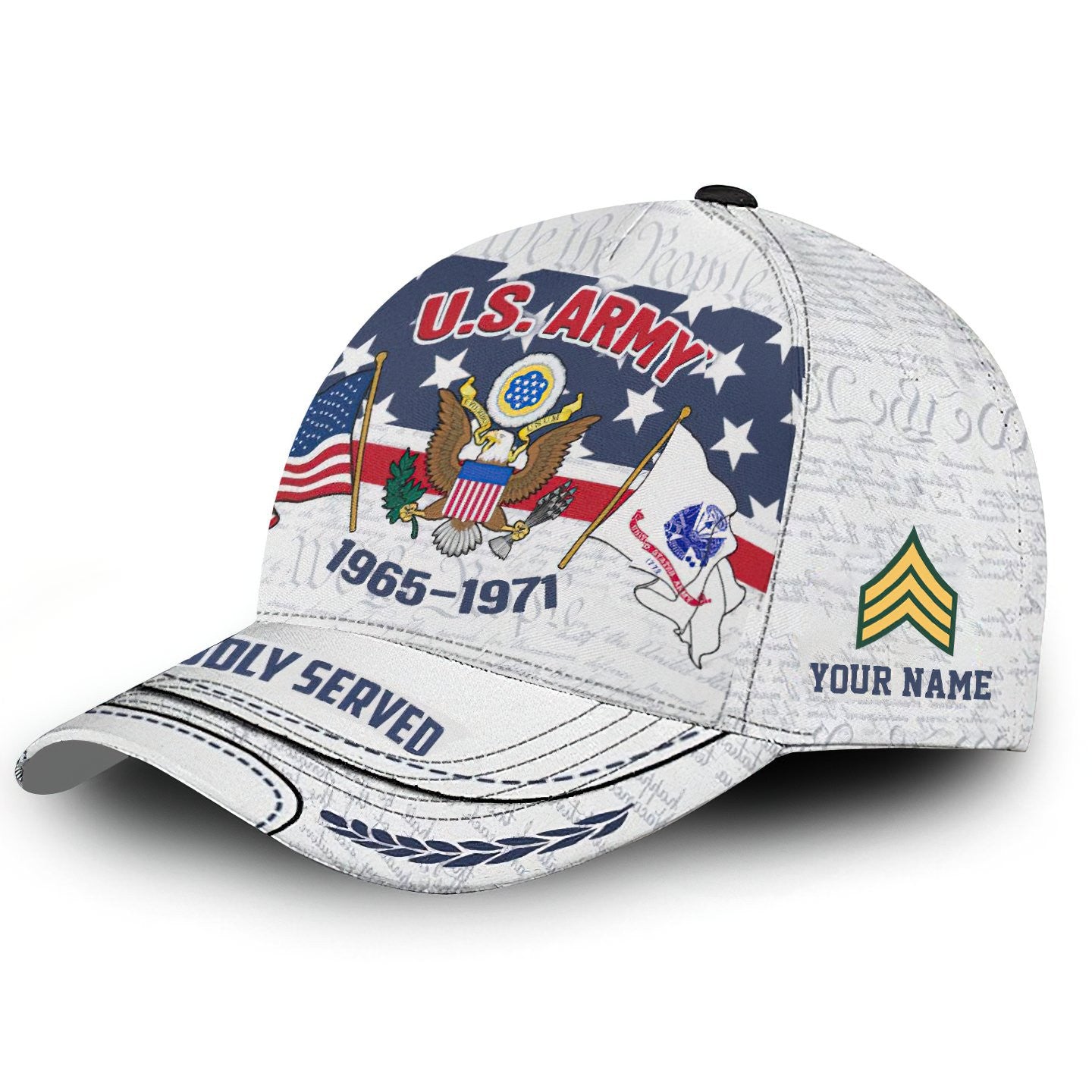 Premium Custom US Army Cap VPVC000115, Gifts For Army Veteran, Gifts For Dad, For Husband, Best Gifts On Father's Day, Independence Day, Veterans Day.
