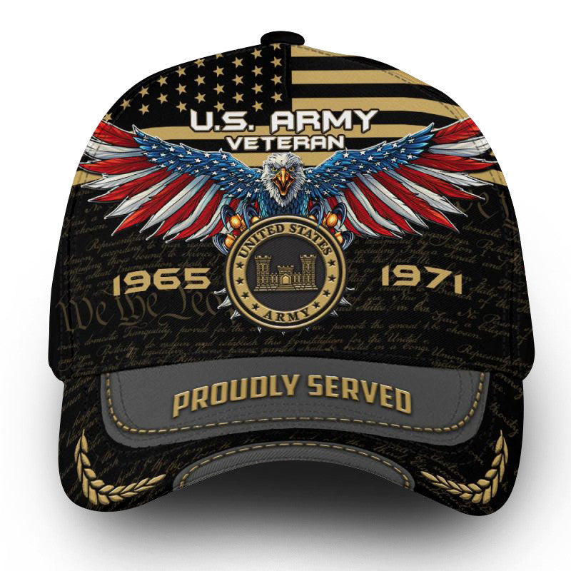 Premium Custom Name, Rank, Year, US Army Cap VPVC000118, Gifts For Army Veteran, Best Gifts On Father's Day, Independence Day, Veterans Day.