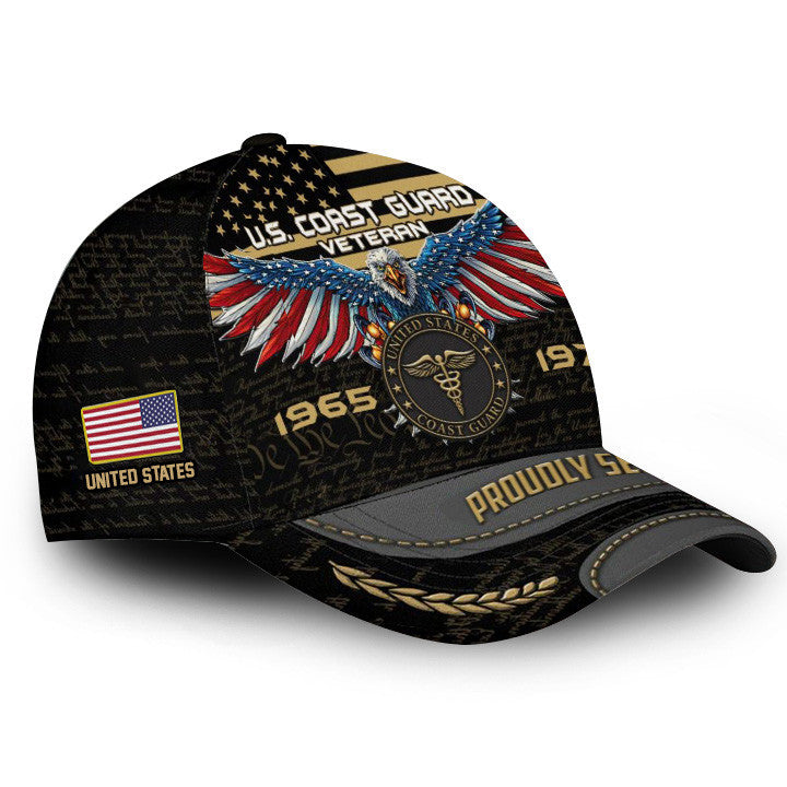 Premium Custom USCG Cap VPVC000122, Gifts For Coast Guard Veteran, Best Gifts On Father's Day, Independence Day, Veterans Day.