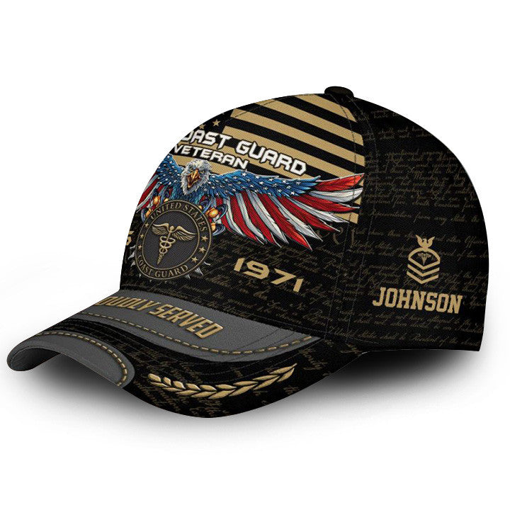 Premium Custom USCG Cap VPVC000122, Gifts For Coast Guard Veteran, Best Gifts On Father's Day, Independence Day, Veterans Day.