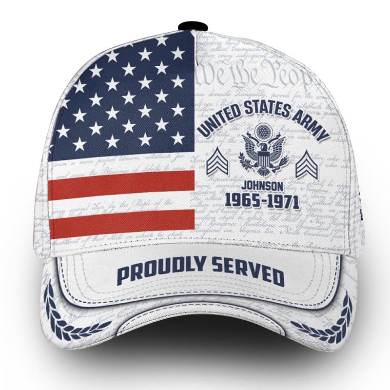 Premium Custom US Army Cap VPVC000124, Gifts For Army Veteran, Gifts For Dad, For Husband, Best Gifts On Father's Day, Independence Day, Veterans Day.