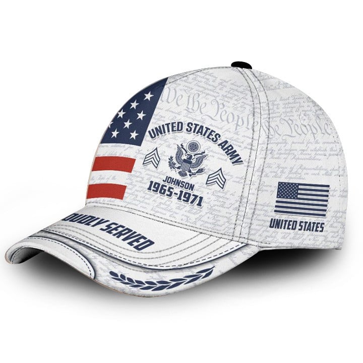 Premium Custom US Army Cap VPVC000124, Gifts For Army Veteran, Gifts For Dad, For Husband, Best Gifts On Father's Day, Independence Day, Veterans Day.