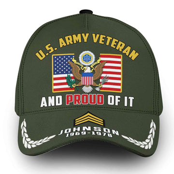 Premium Custom US Army Cap VPVC000125, Gifts For Army Veteran, Gifts For Dad, For Husband, Best Gifts On Father's Day, Independence Day, Veterans Day.