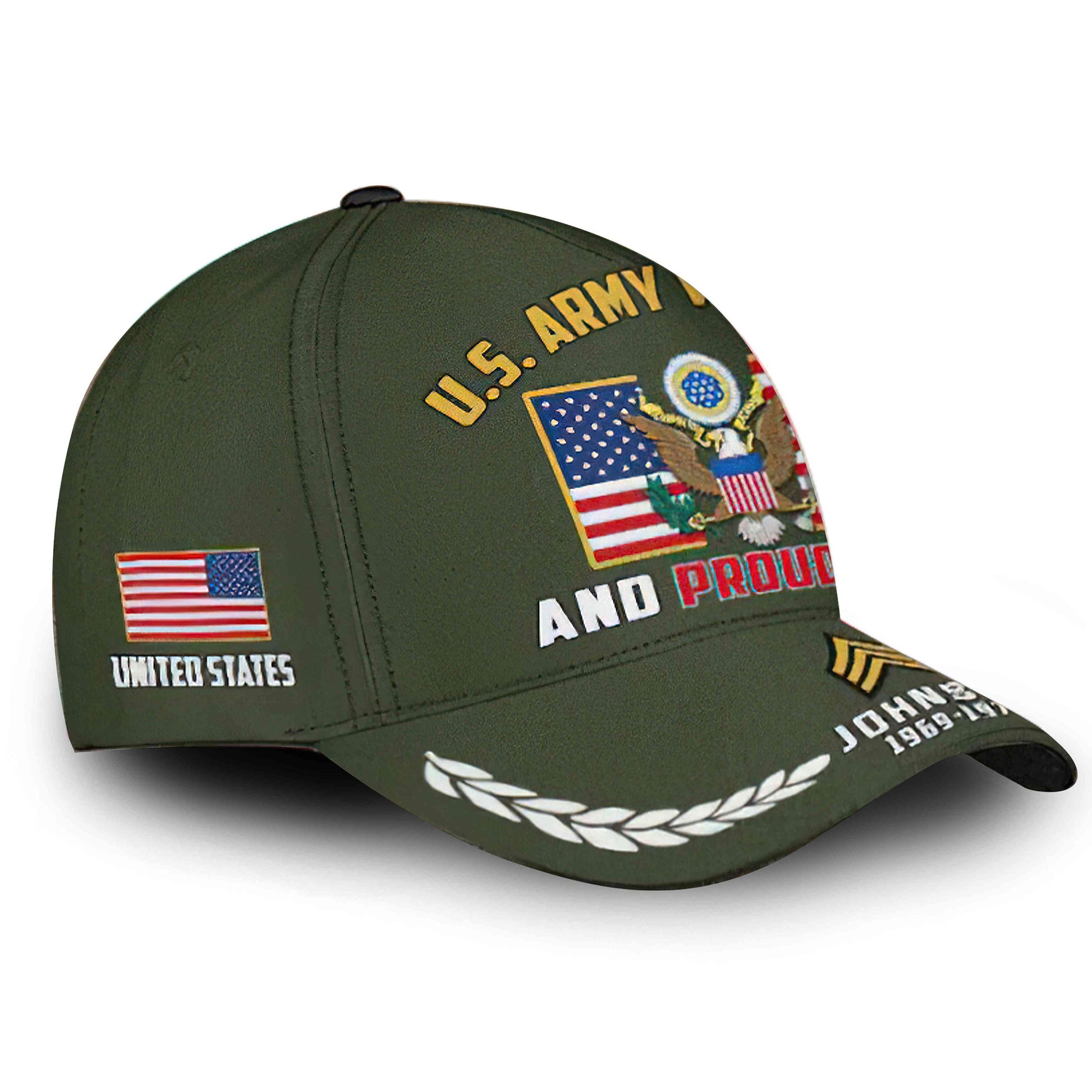 Premium Custom US Army Cap VPVC000125, Gifts For Army Veteran, Gifts For Dad, For Husband, Best Gifts On Father's Day, Independence Day, Veterans Day.