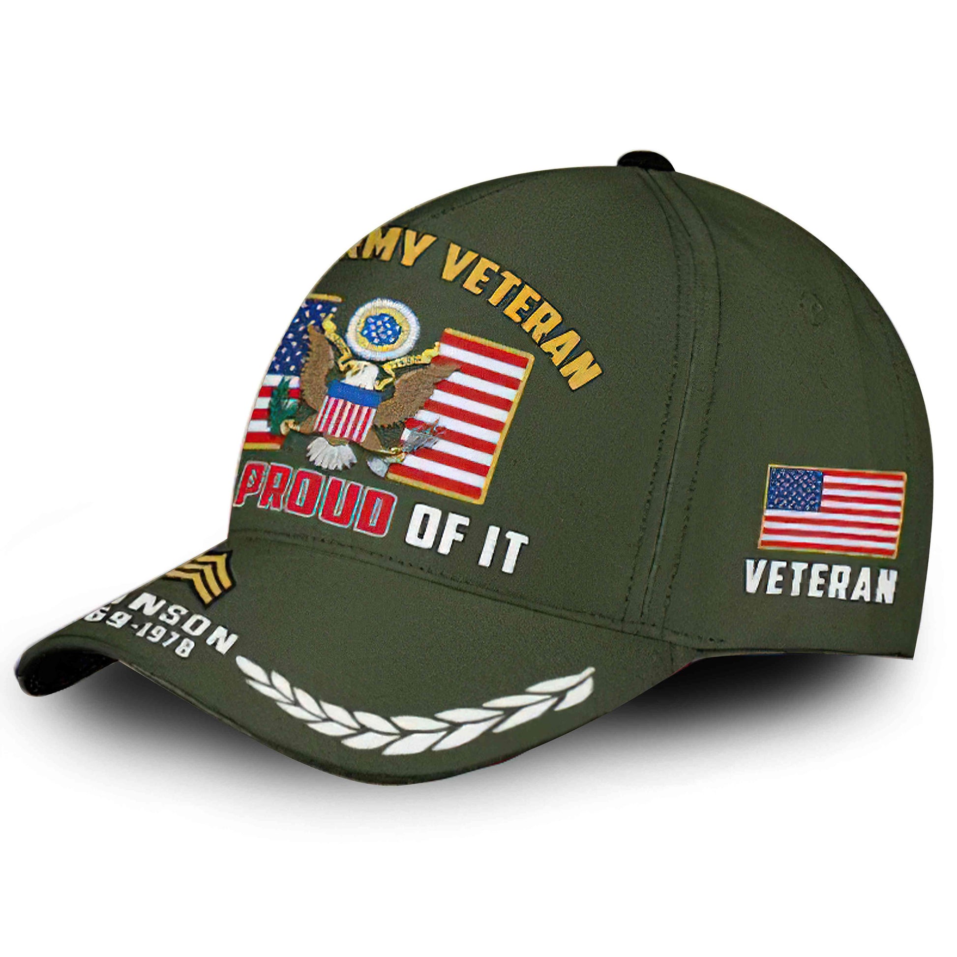Premium Custom US Army Cap VPVC000125, Gifts For Army Veteran, Gifts For Dad, For Husband, Best Gifts On Father's Day, Independence Day, Veterans Day.