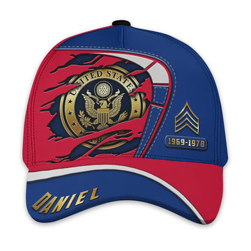 Premium Custom US Army Cap VPVC000126, Gifts For Army Veteran, Gifts For Dad, For Husband, Best Gifts On Father's Day, Independence Day, Veterans Day.