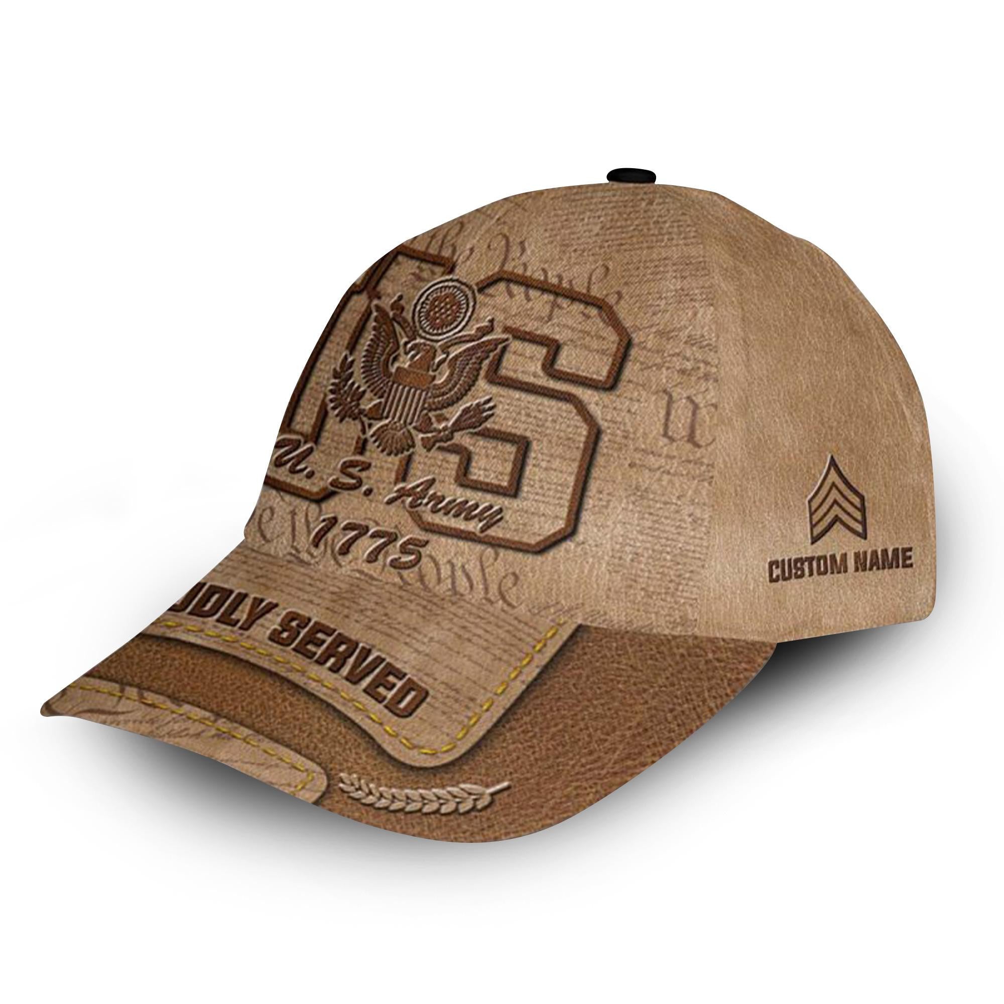 Premium Custom Name, Rank, US Army Cap VPVC000129, Gifts For Army Veteran, Gifts For Dad, For Husband, Best Gifts On Father's Day, Independence Day, Veterans Day.