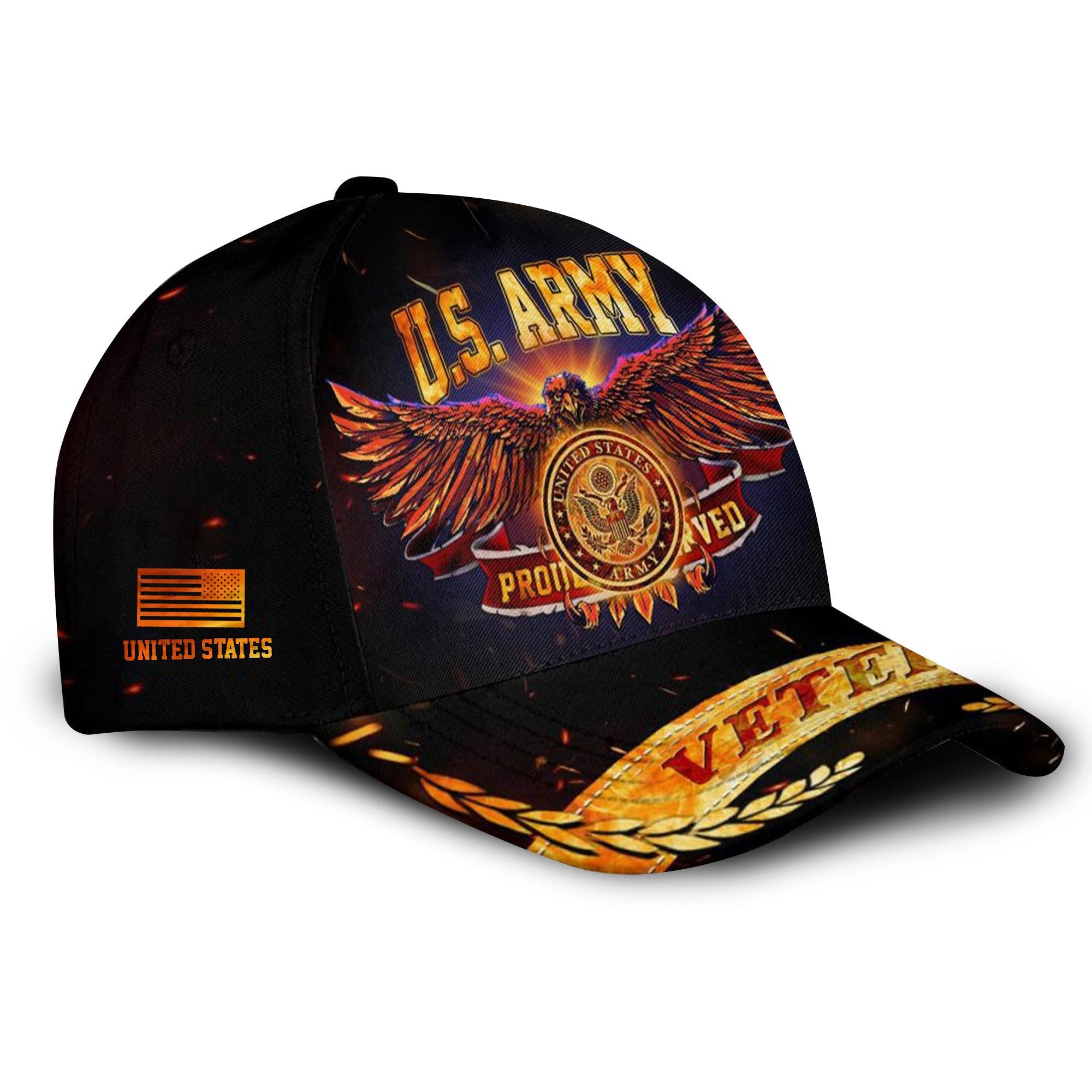 Premium Custom US Army Cap VPVC000130, Gifts For Army Veteran, Best Gifts On Father's Day, Independence Day, Veterans Day.