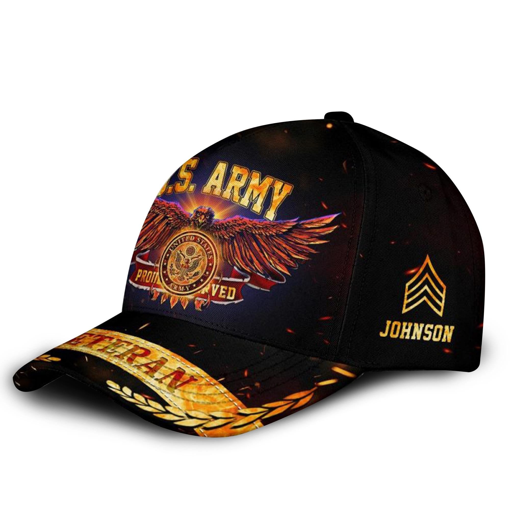 Premium Custom US Army Cap VPVC000130, Gifts For Army Veteran, Best Gifts On Father's Day, Independence Day, Veterans Day.