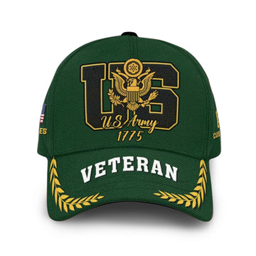 Premium Custom US Army Cap VPVC000131, Gifts For Army Veteran, Best Gifts On Father's Day, Independence Day, Veterans Day.