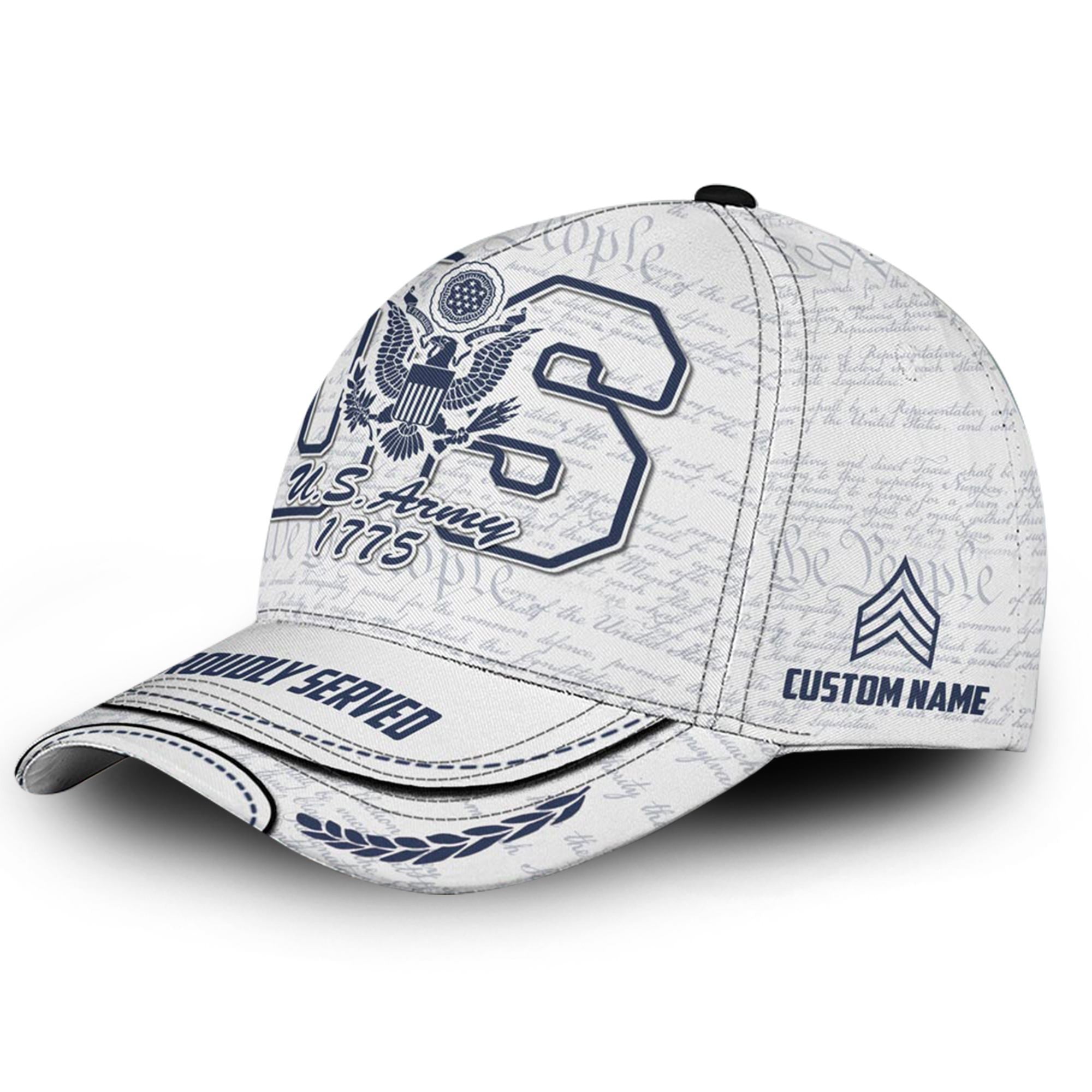 Premium Custom US Army Cap VPVC000135, Gifts For Army Veteran, Best Gifts On Father's Day, Independence Day, Veterans Day.