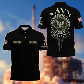 Premium Custom US Navy Polo Shirt VPVC206302, Gifts for Navy Veteran, Gifts For Dad, Gifts On Father's Day, Independence Day, Veterans Day.