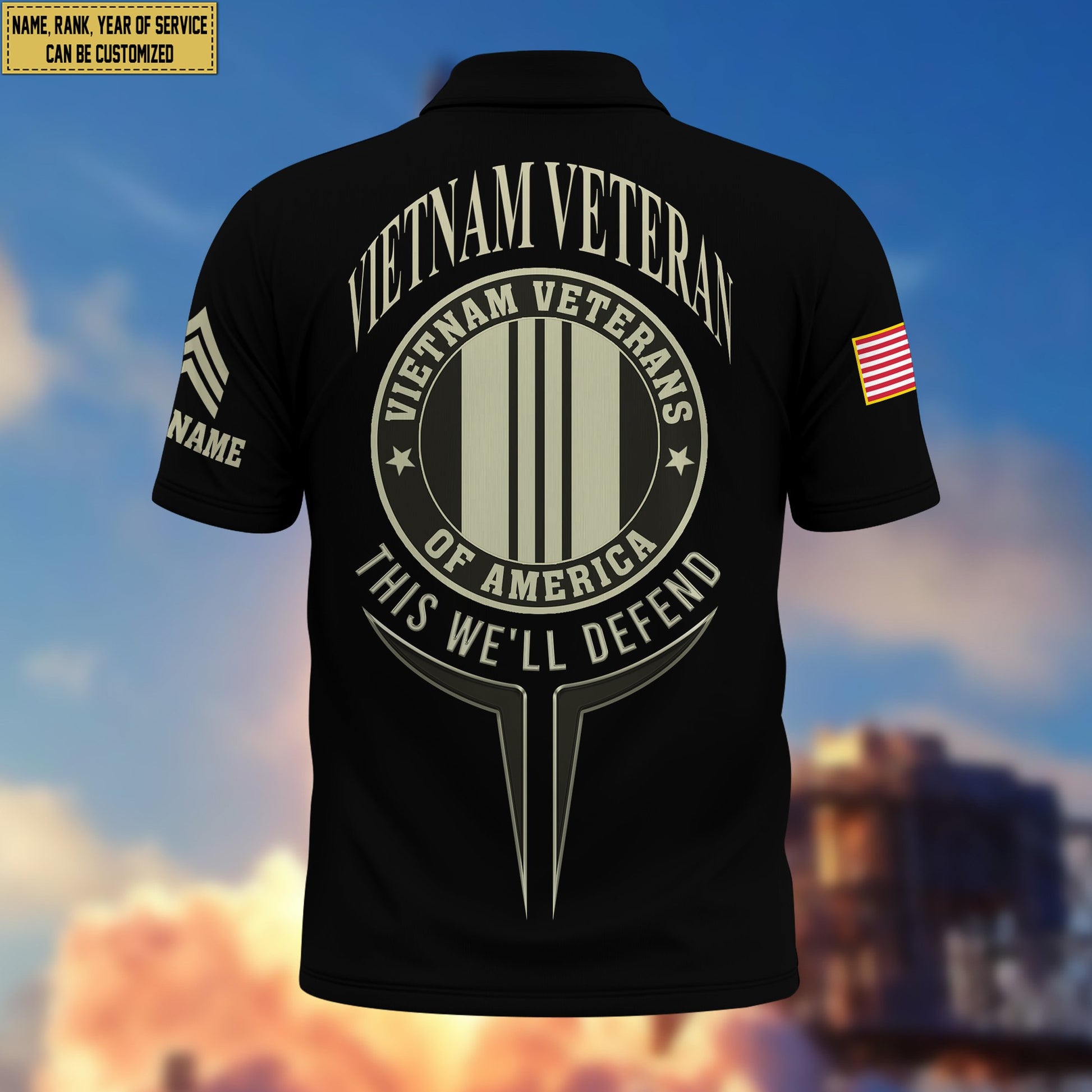 Premium Custom Vietnam Veteran Polo Shirt VPVC206306, Gifts for Vietnam Veteran, Gifts For Dad, Gifts On Father's Day, Independence Day, Veterans Day.