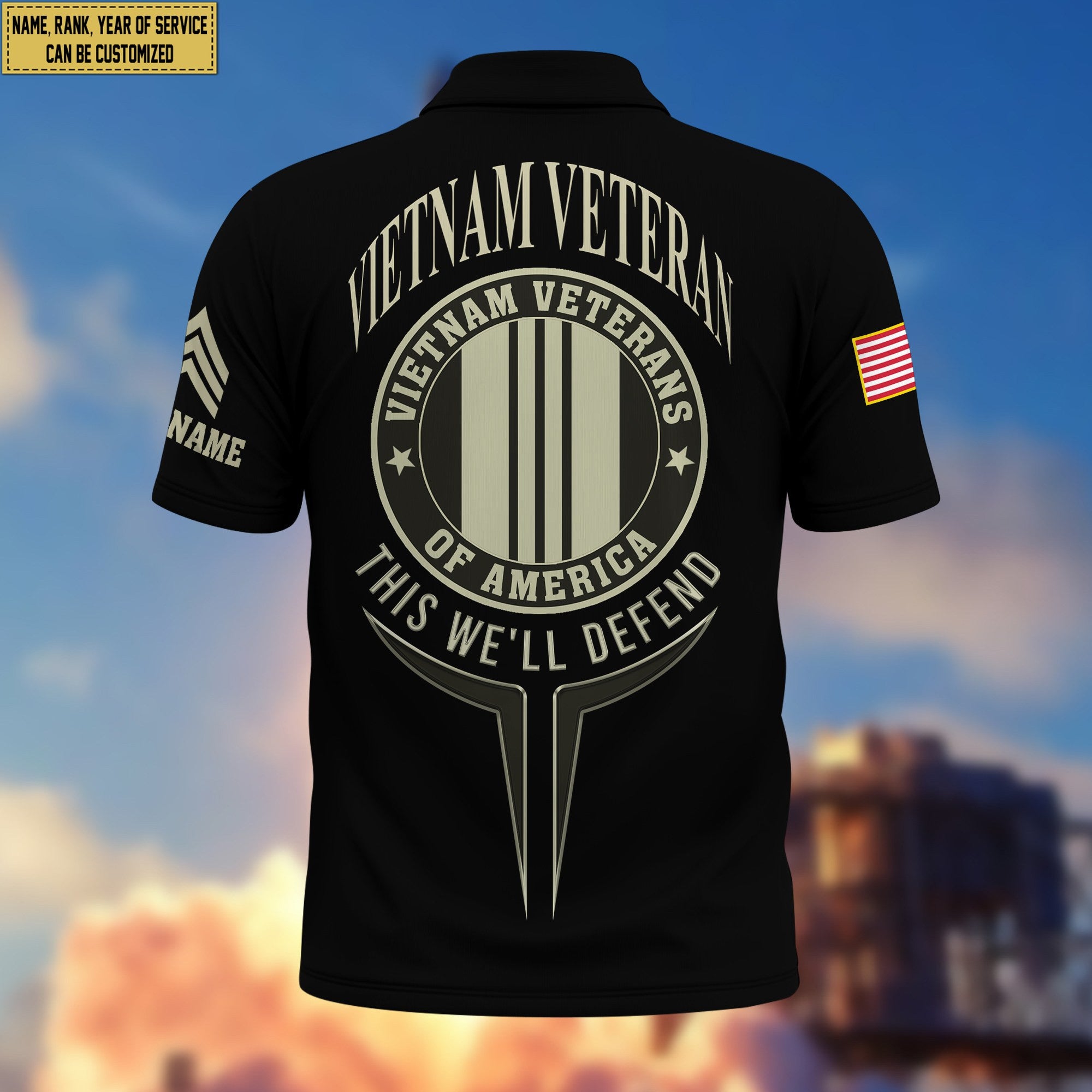 Premium Custom Vietnam Veteran Polo Shirt VPVC206306, Gifts for Vietnam Veteran, Gifts For Dad, Gifts On Father's Day, Independence Day, Veterans Day.
