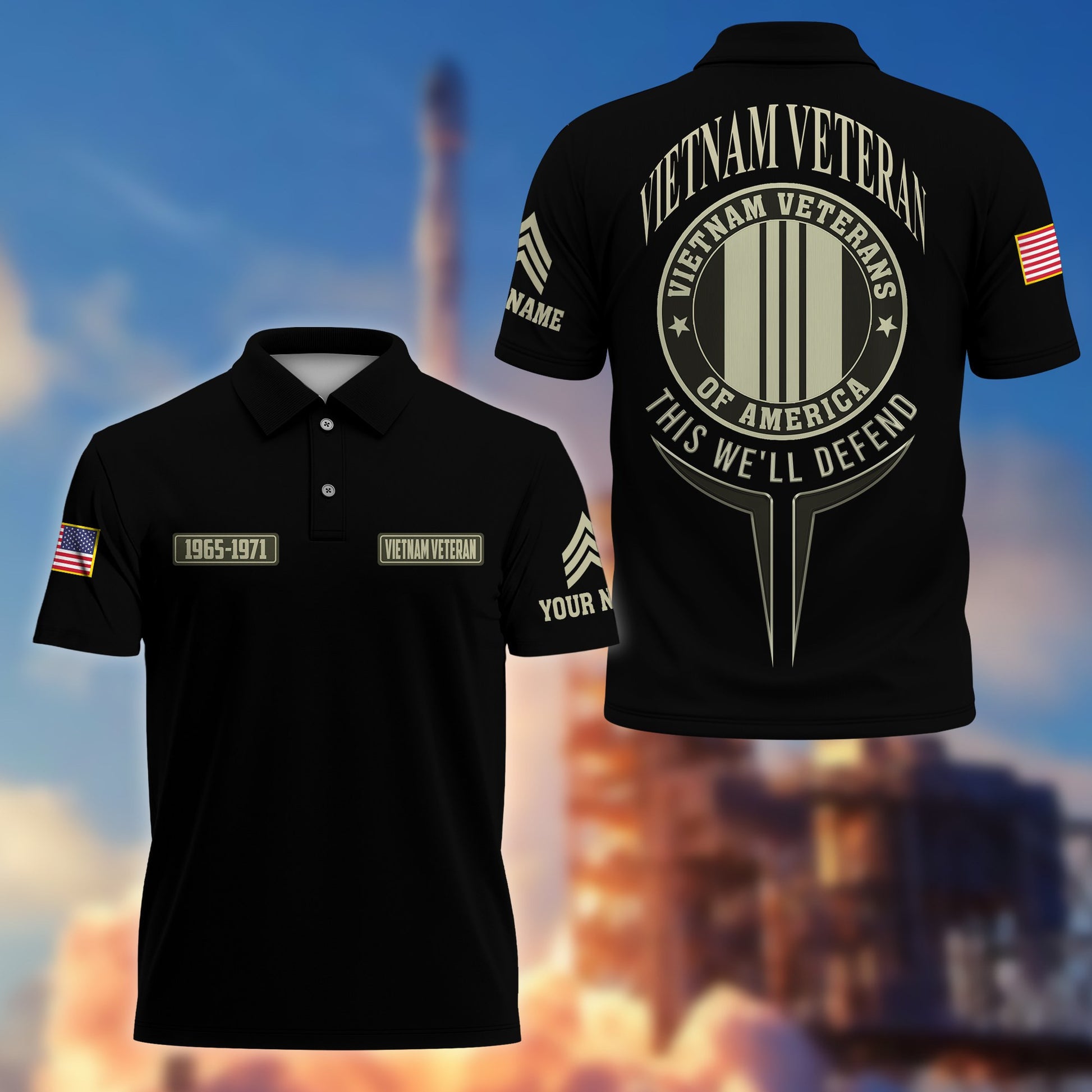 Premium Custom Vietnam Veteran Polo Shirt VPVC206306, Gifts for Vietnam Veteran, Gifts For Dad, Gifts On Father's Day, Independence Day, Veterans Day.