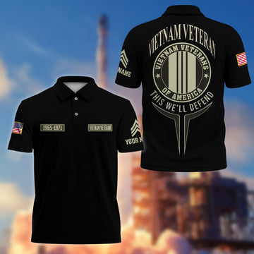 Premium Custom Vietnam Veteran Polo Shirt VPVC206306, Gifts for Vietnam Veteran, Gifts For Dad, Gifts On Father's Day, Independence Day, Veterans Day.