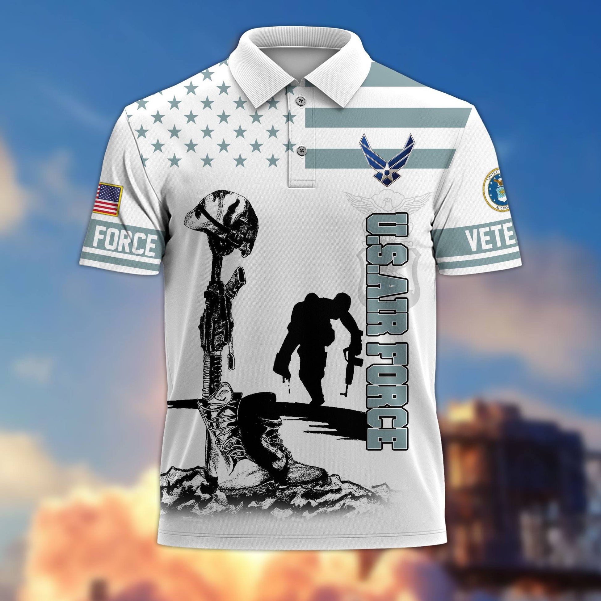 Premium US Veterans Polo Shirt BPHN110212, Gifts For US Veterans, Gifts On Father's Day, Independence Day, Armed Forces Day, Veterans Day.