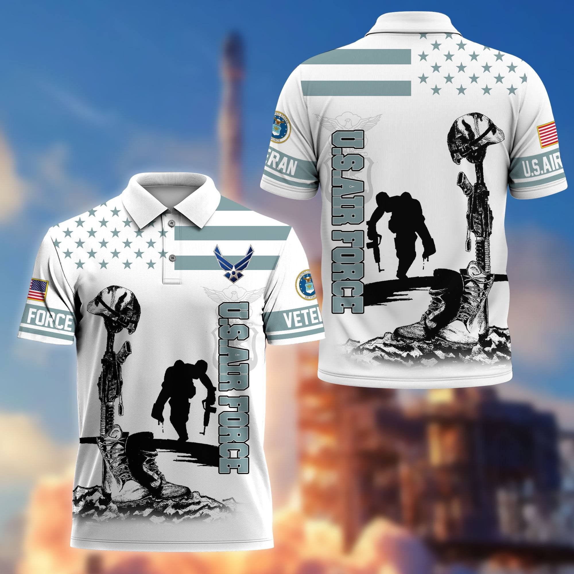 Premium US Veterans Polo Shirt BPHN110212, Gifts For US Veterans, Gifts On Father's Day, Independence Day, Armed Forces Day, Veterans Day.