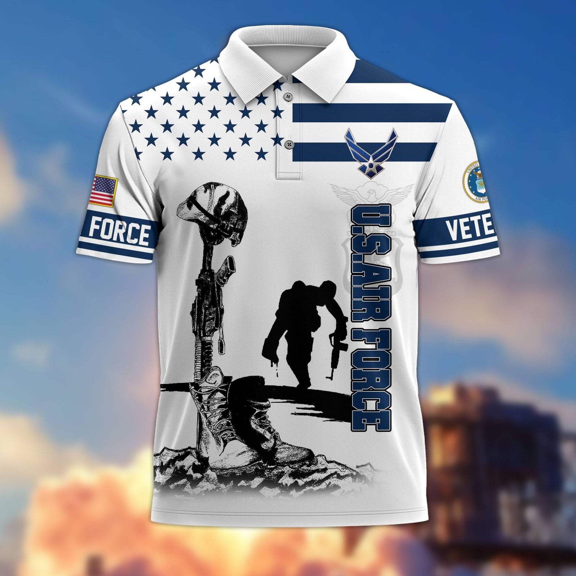 Premium US Veterans Polo Shirt BPHN110212, Gifts For US Veterans, Gifts On Father's Day, Independence Day, Armed Forces Day, Veterans Day.