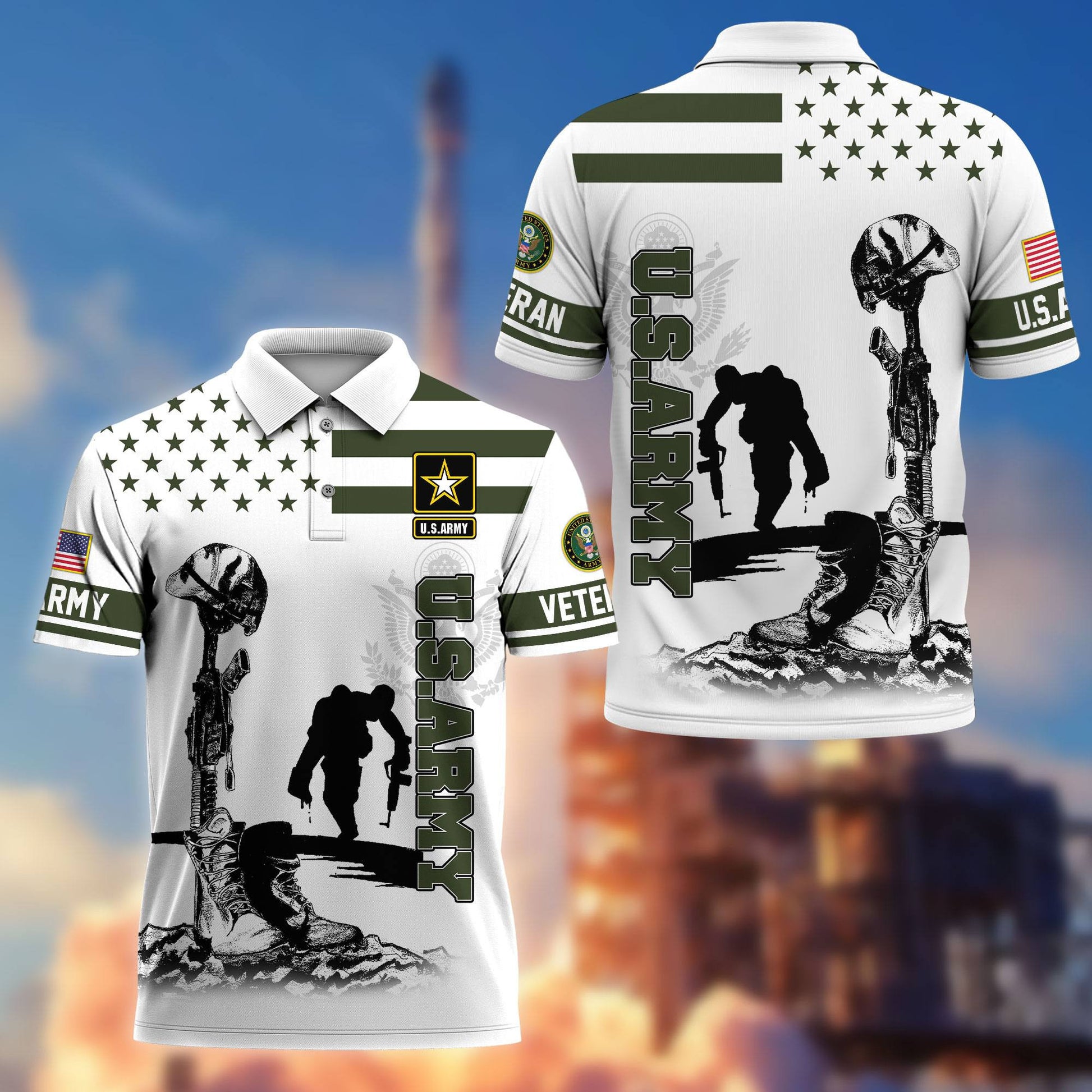 Premium US Veterans Polo Shirt BPHN110212, Gifts For US Veterans, Gifts On Father's Day, Independence Day, Armed Forces Day, Veterans Day.