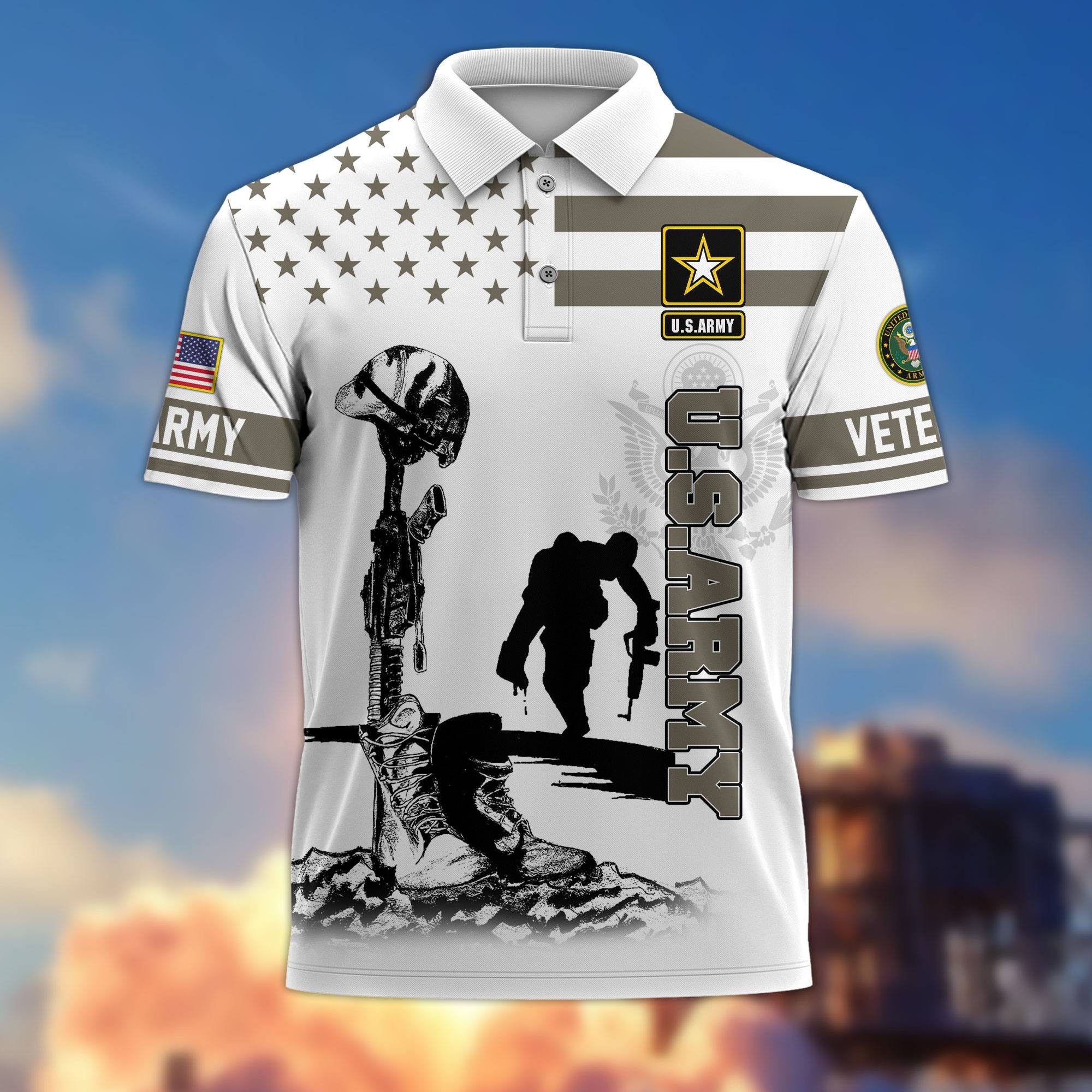 Premium US Veterans Polo Shirt BPHN110212, Gifts For US Veterans, Gifts On Father's Day, Independence Day, Armed Forces Day, Veterans Day.