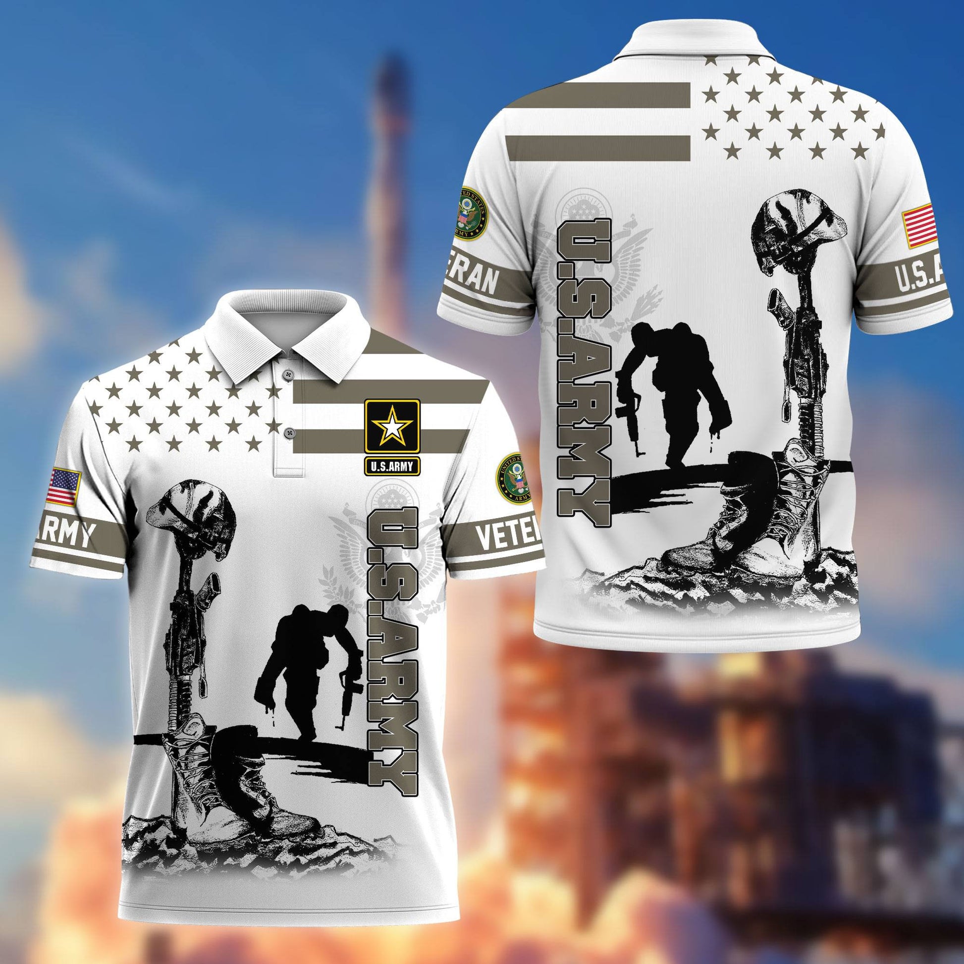 Premium US Veterans Polo Shirt BPHN110212, Gifts For US Veterans, Gifts On Father's Day, Independence Day, Armed Forces Day, Veterans Day.