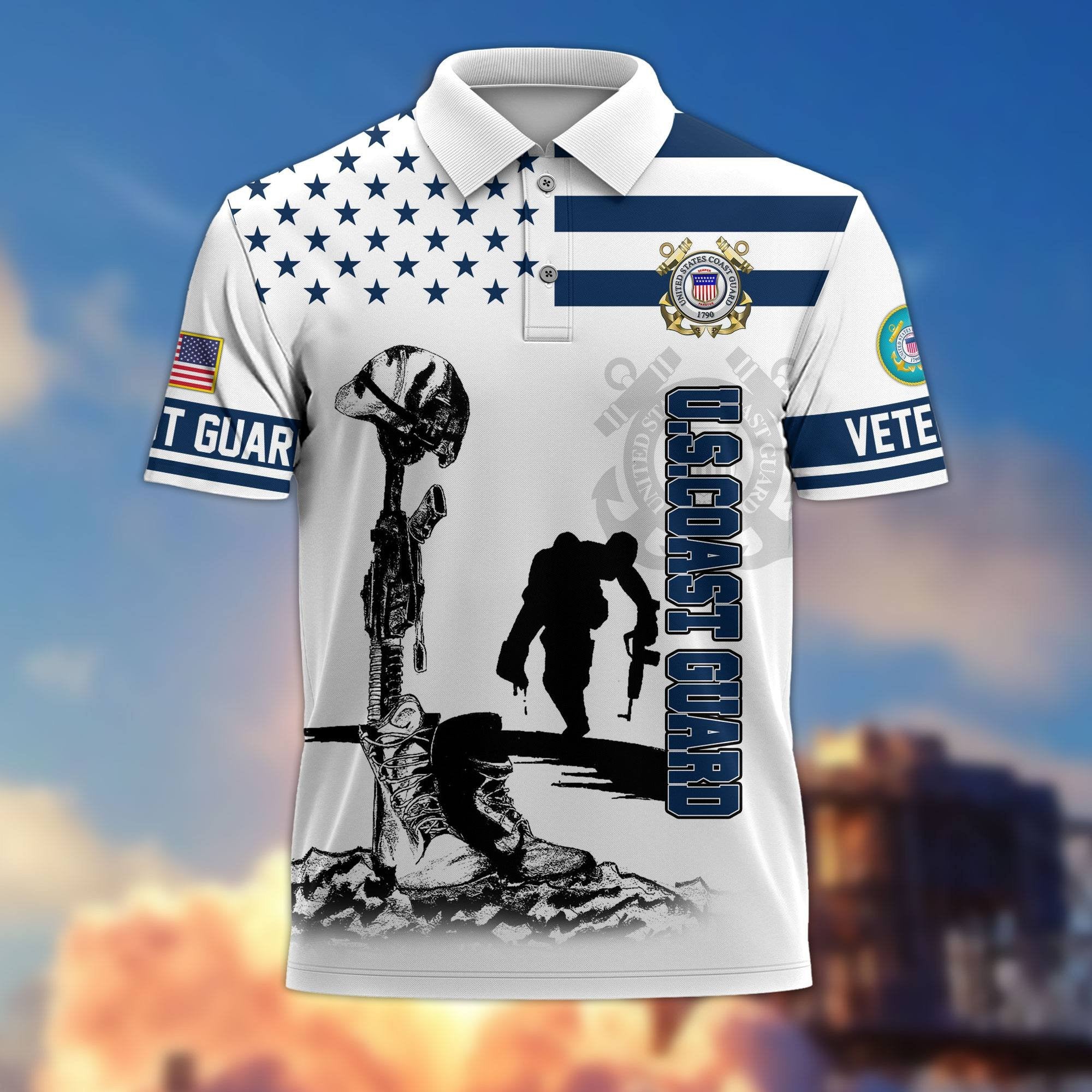 Premium US Veterans Polo Shirt BPHN110212, Gifts For US Veterans, Gifts On Father's Day, Independence Day, Armed Forces Day, Veterans Day.