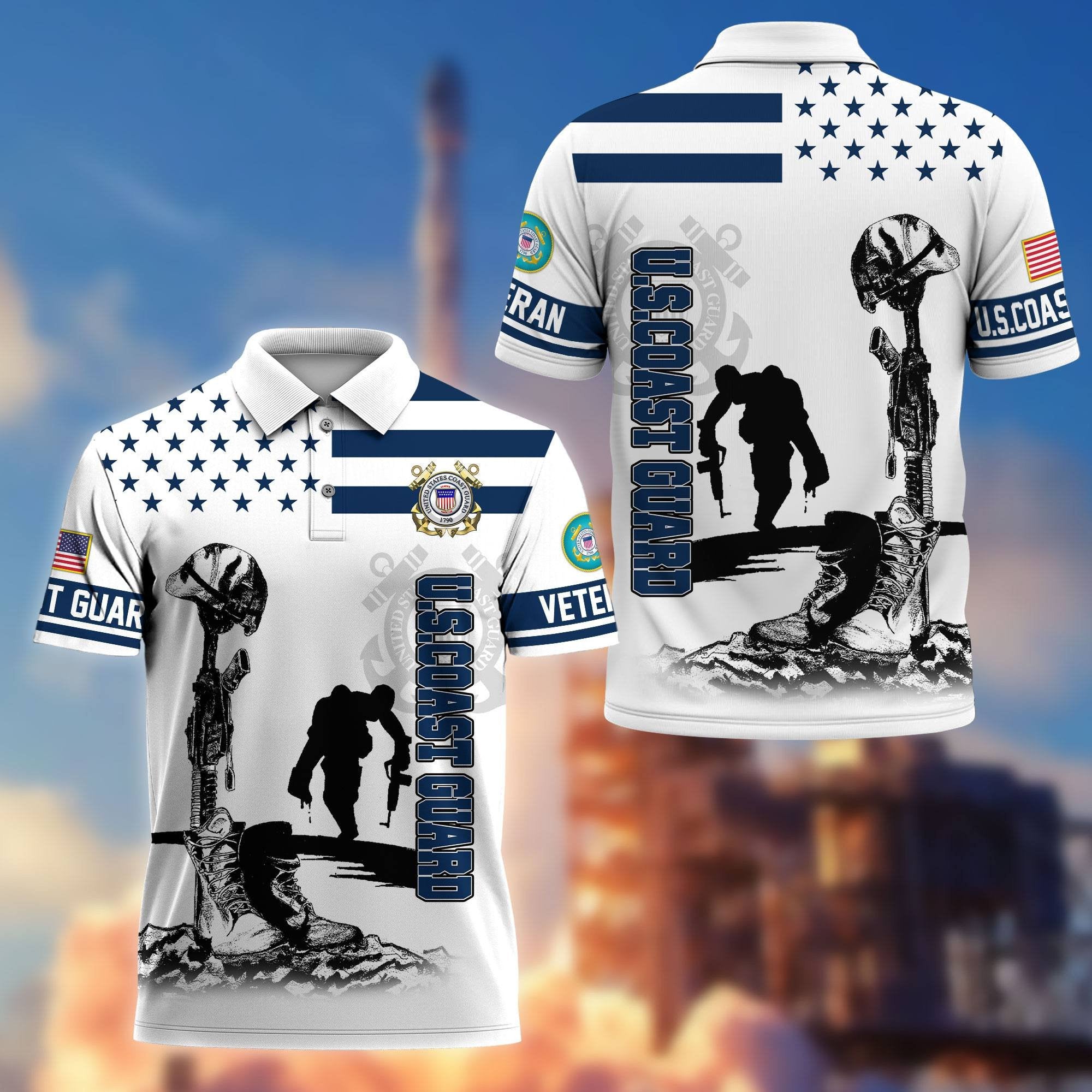 Premium US Veterans Polo Shirt BPHN110212, Gifts For US Veterans, Gifts On Father's Day, Independence Day, Armed Forces Day, Veterans Day.