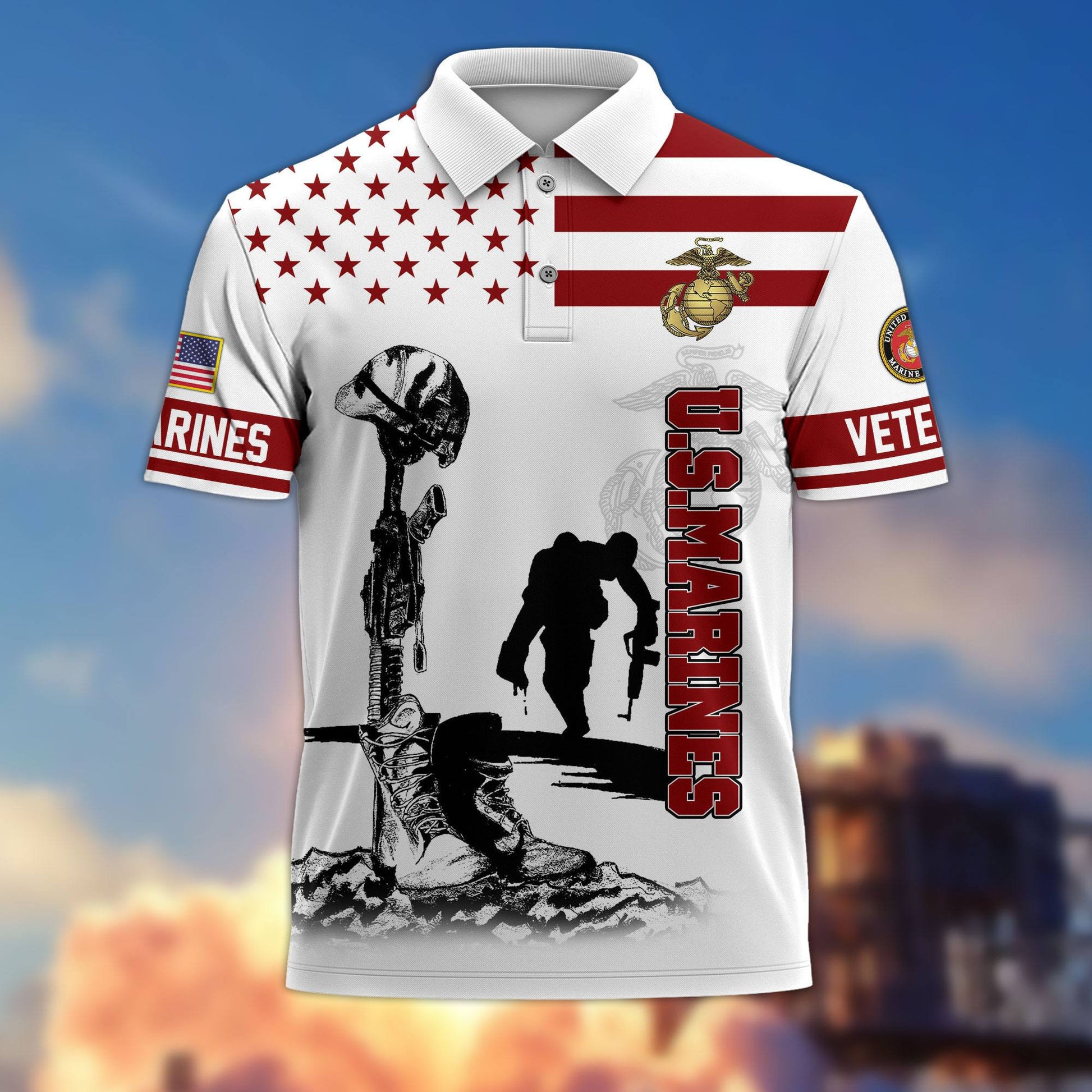 Premium US Veterans Polo Shirt BPHN110212, Gifts For US Veterans, Gifts On Father's Day, Independence Day, Armed Forces Day, Veterans Day.