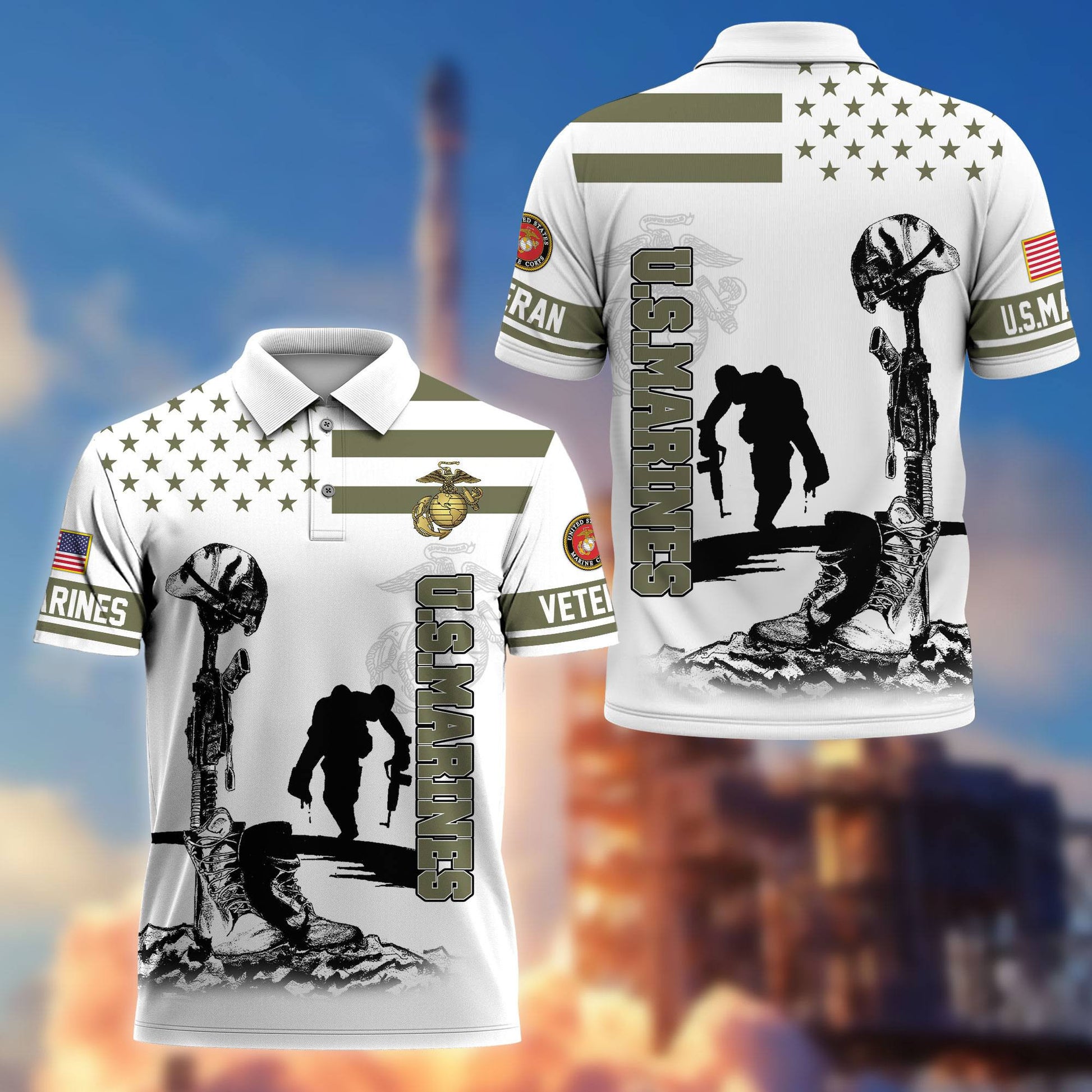 Premium US Veterans Polo Shirt BPHN110212, Gifts For US Veterans, Gifts On Father's Day, Independence Day, Armed Forces Day, Veterans Day.