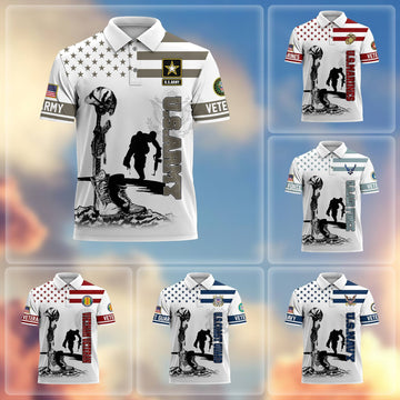 Premium US Veterans Polo Shirt BPHN110212, Gifts For US Veterans, Gifts On Father's Day, Independence Day, Armed Forces Day, Veterans Day.