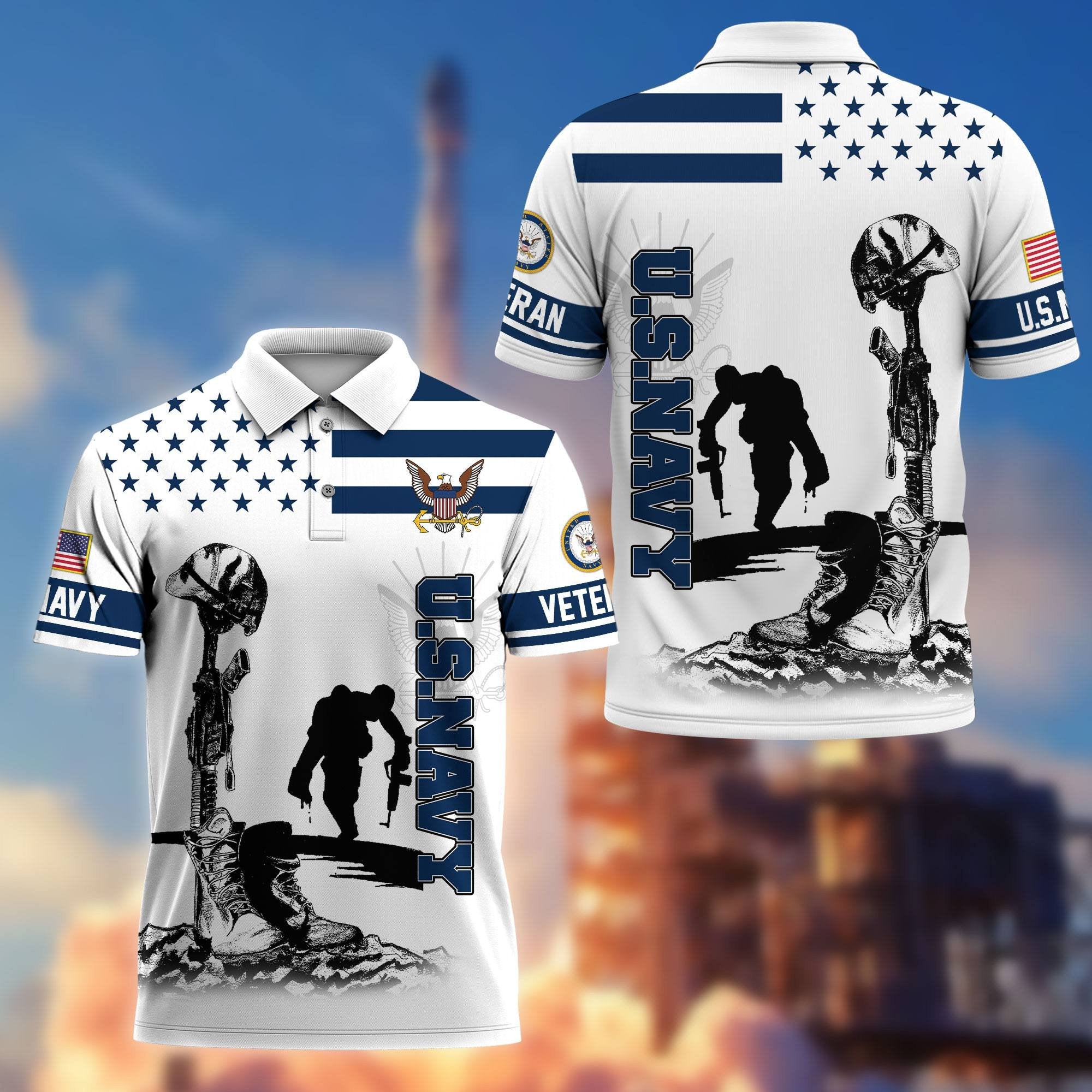 Premium US Veterans Polo Shirt BPHN110212, Gifts For US Veterans, Gifts On Father's Day, Independence Day, Armed Forces Day, Veterans Day.