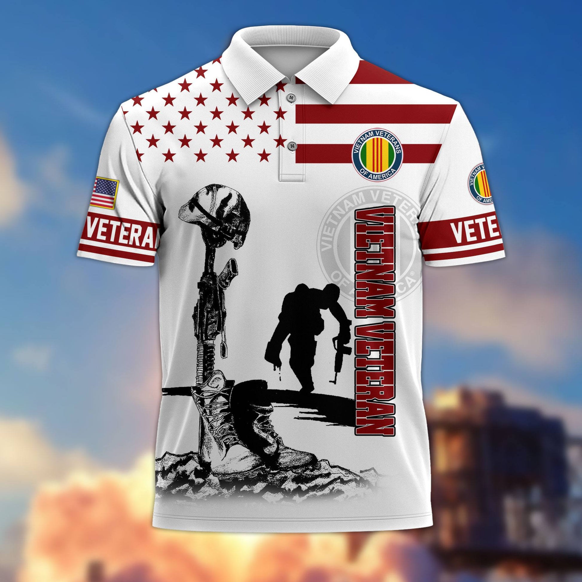 Premium US Veterans Polo Shirt BPHN110212, Gifts For US Veterans, Gifts On Father's Day, Independence Day, Armed Forces Day, Veterans Day.